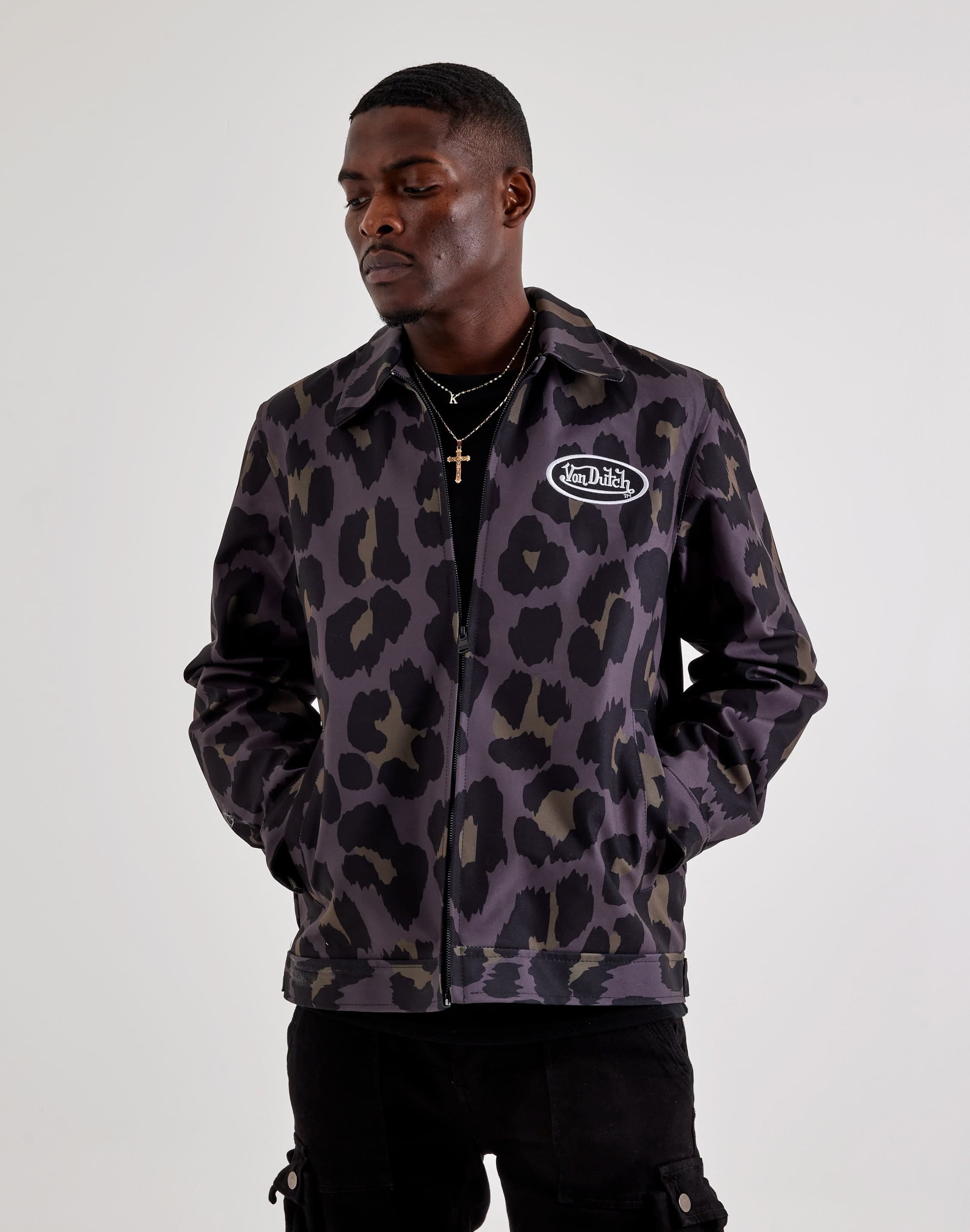 Von Dutch Originals Animal Print Jacket