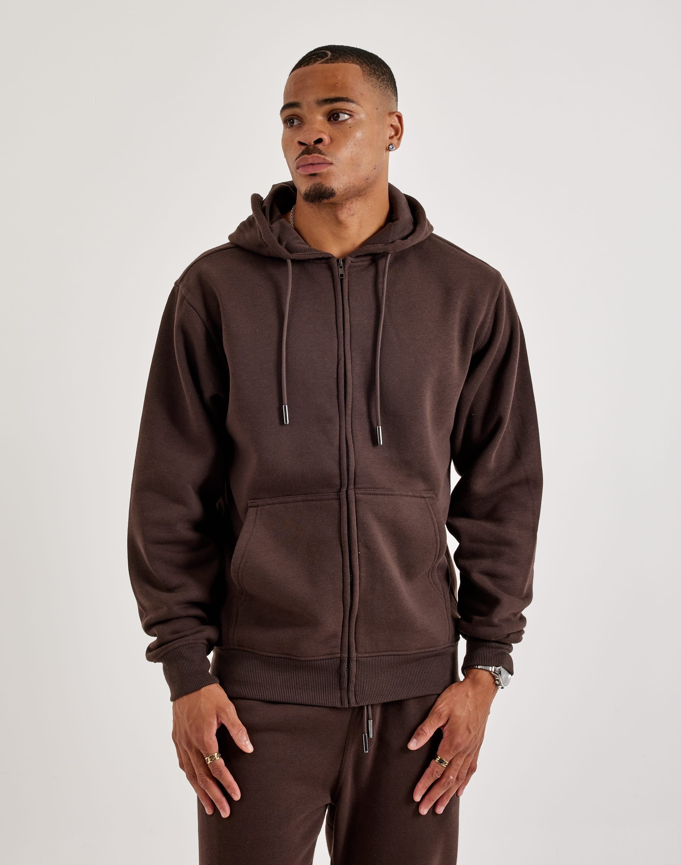 DH Essentials Basic Full - Zip Fleece Hoodie
