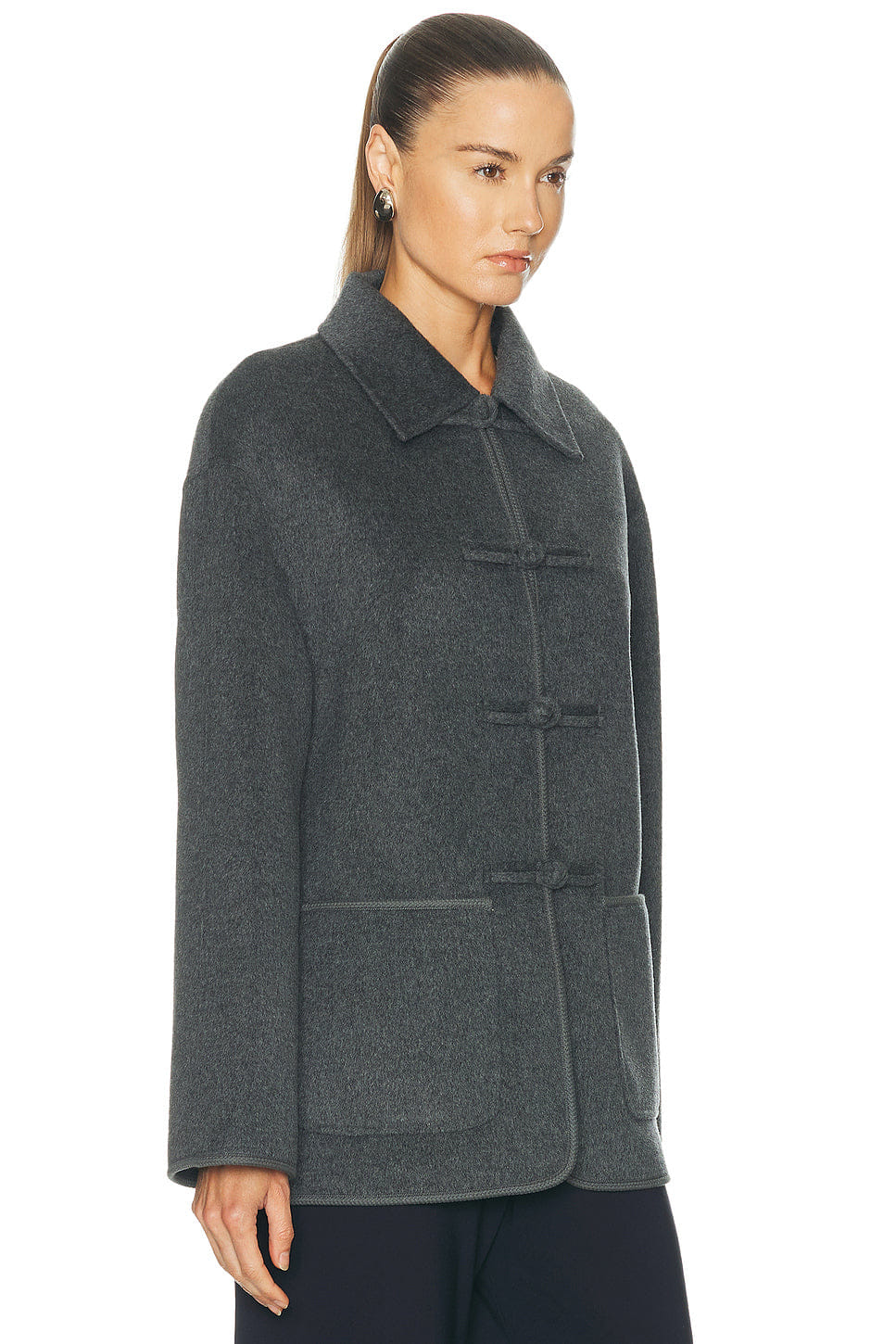 Rohe Double Faced Wool Pankou Closure Jacket