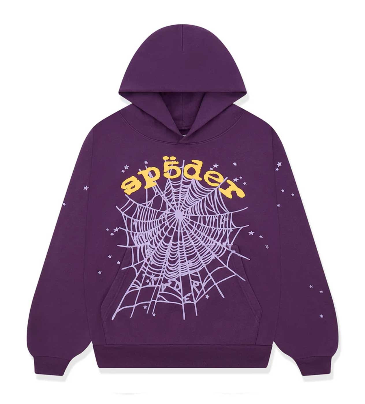 Sp5der Worldwide Sp5der Star OG Web v2 Hoodie Purple