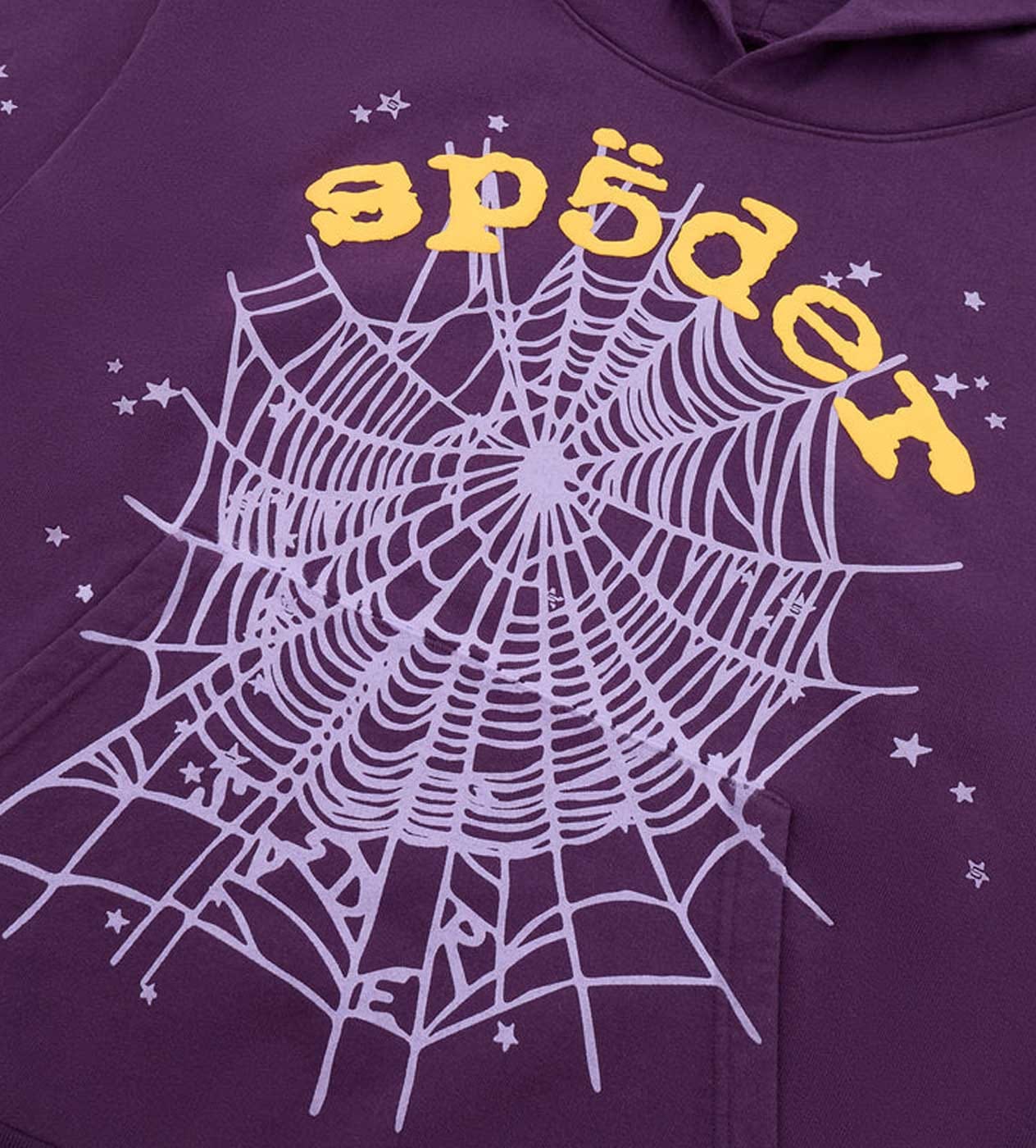 Sp5der Worldwide Sp5der Star OG Web v2 Hoodie Purple