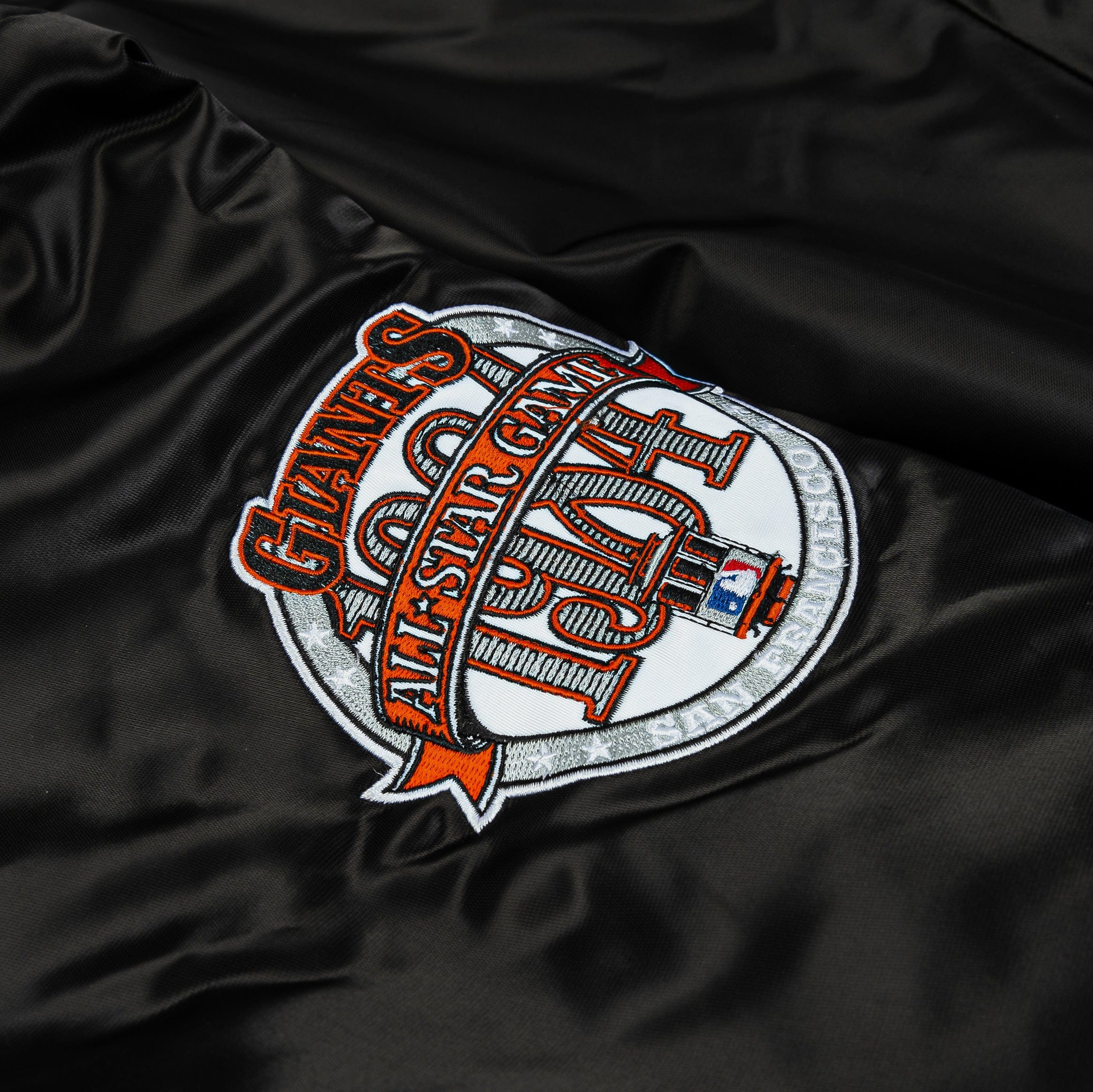Giii/starter Shoe Palace Exclusive San Francisco Giants Satin Bomber Mens Jacket (Black/Orange)