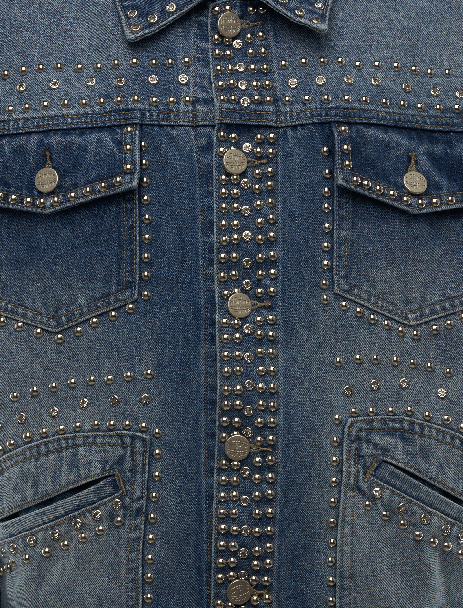 HOMME FEMME ORNAMENT DENIM JACKET