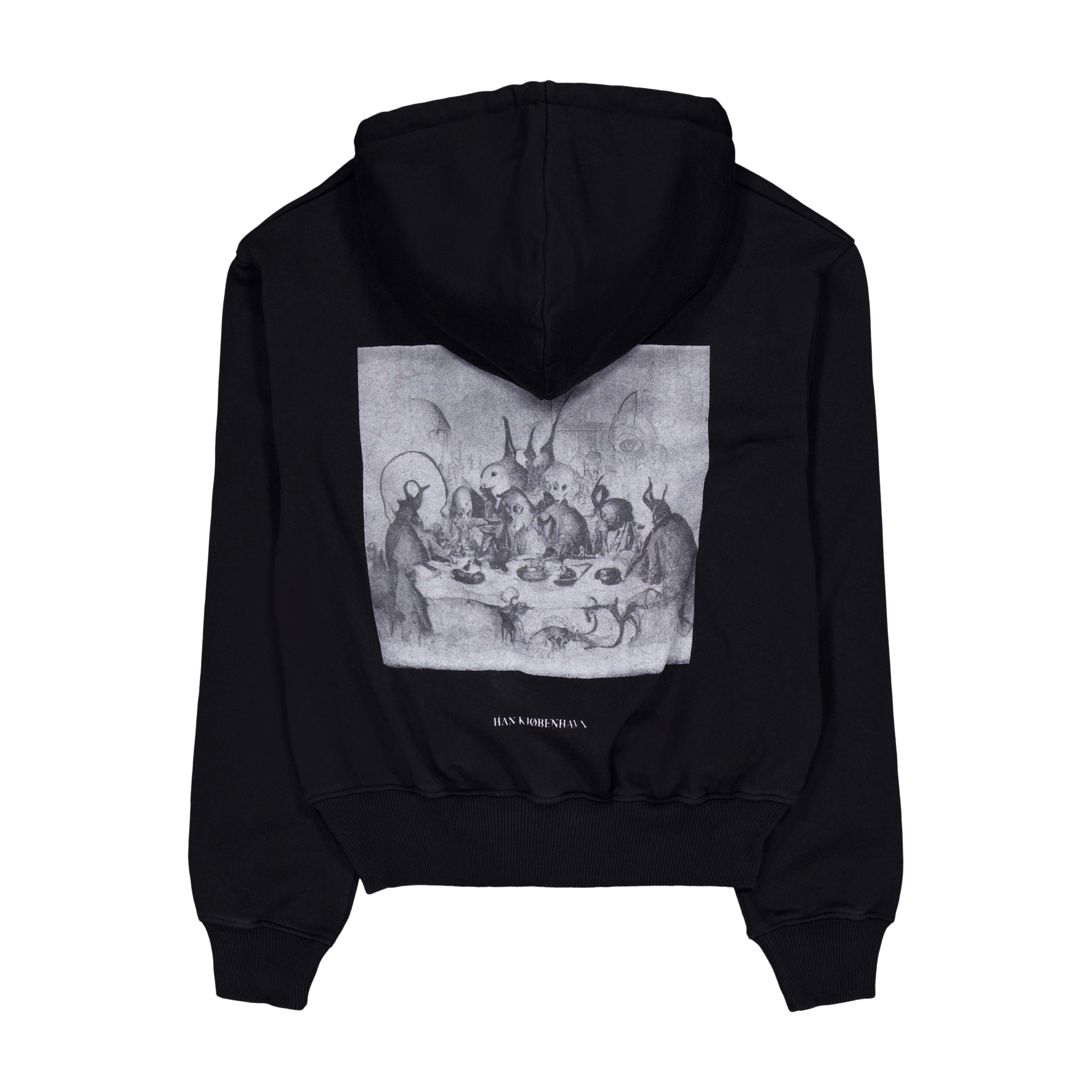 Han Kjobenhavn Supper Cropped Relaxed Hoodie Black