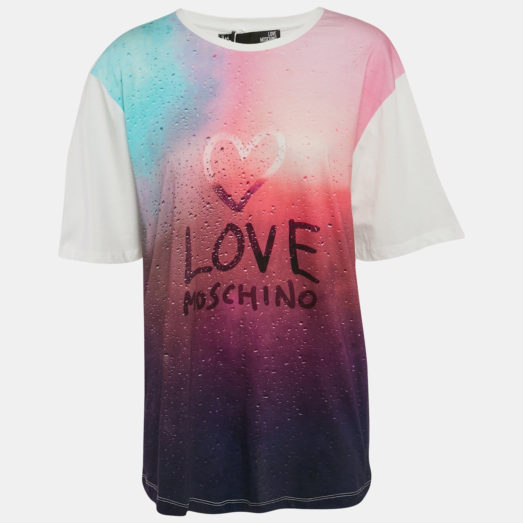 Love Moschino Pink Printed Jersey T - Shirt