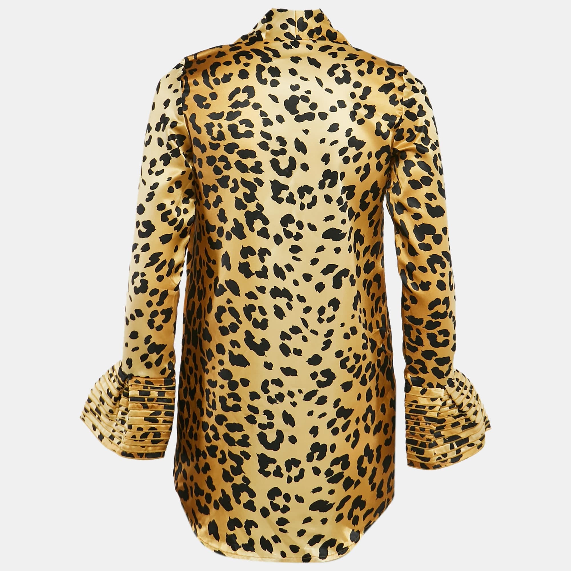 Love Moschino Brown Leopard Print Satin Mini Dress