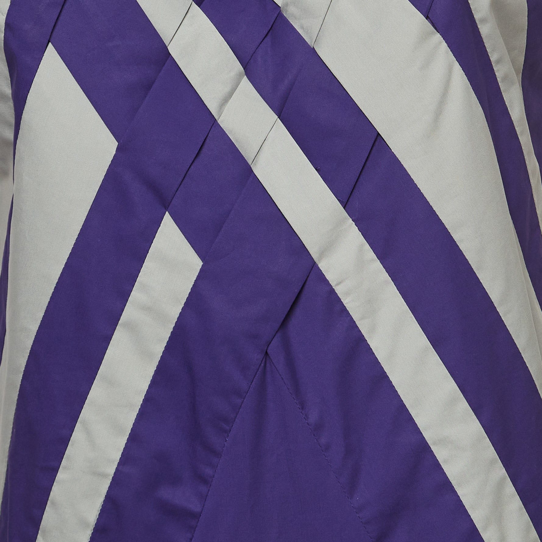 Love Moschino Purple Poplin Braided Detail Shift Dress