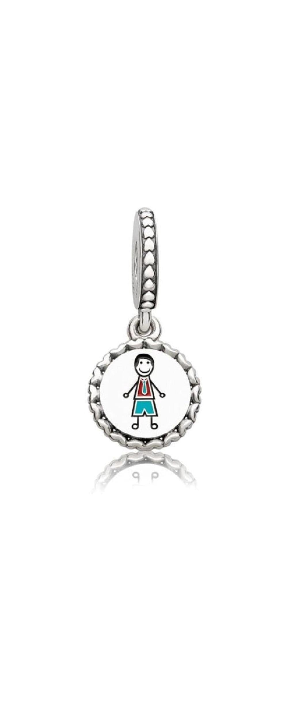Pandora Charm Pnd Dad Stick Figure Engraved Dangle