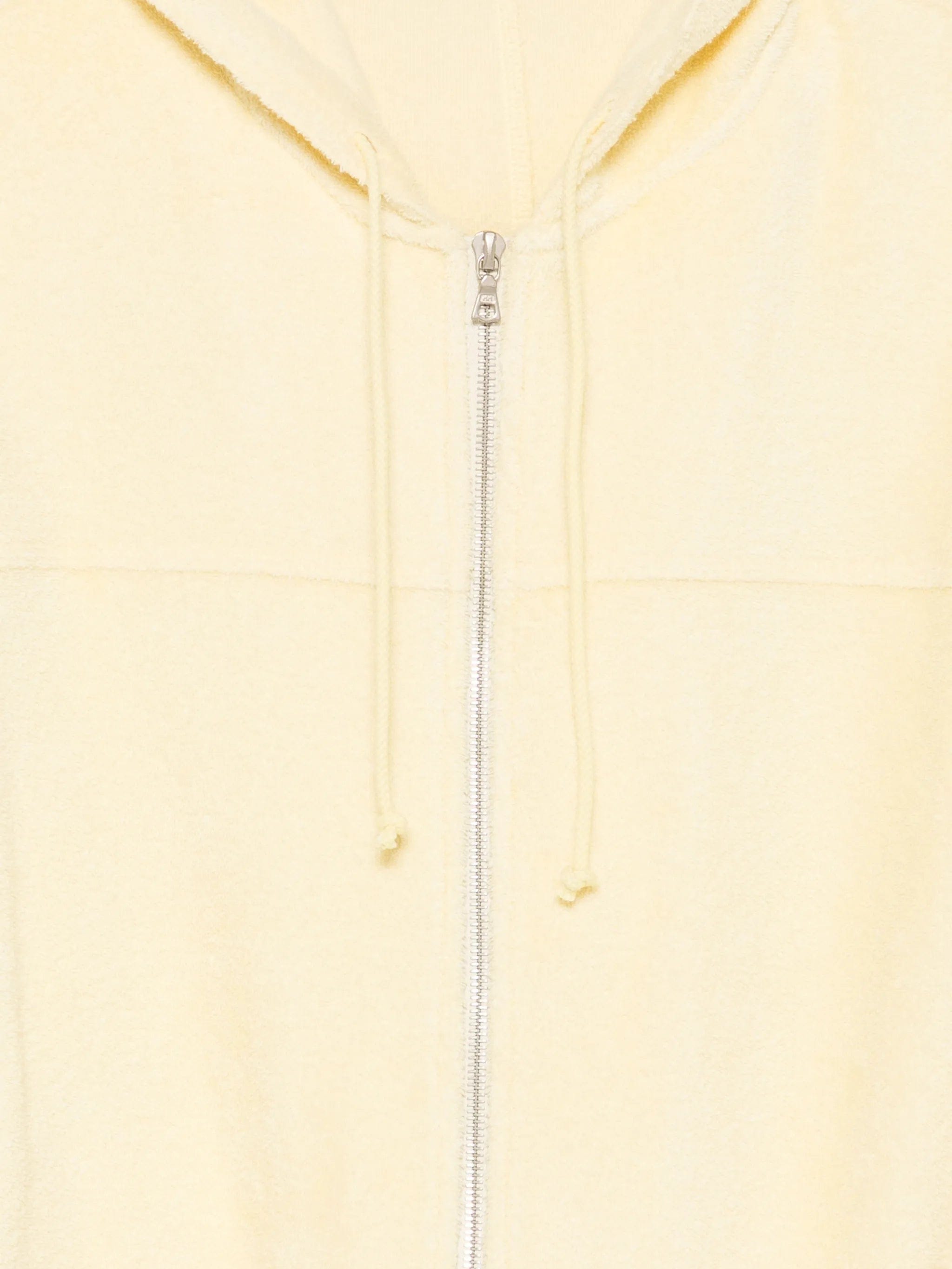 Auralee zip - up hooded cotton jacket