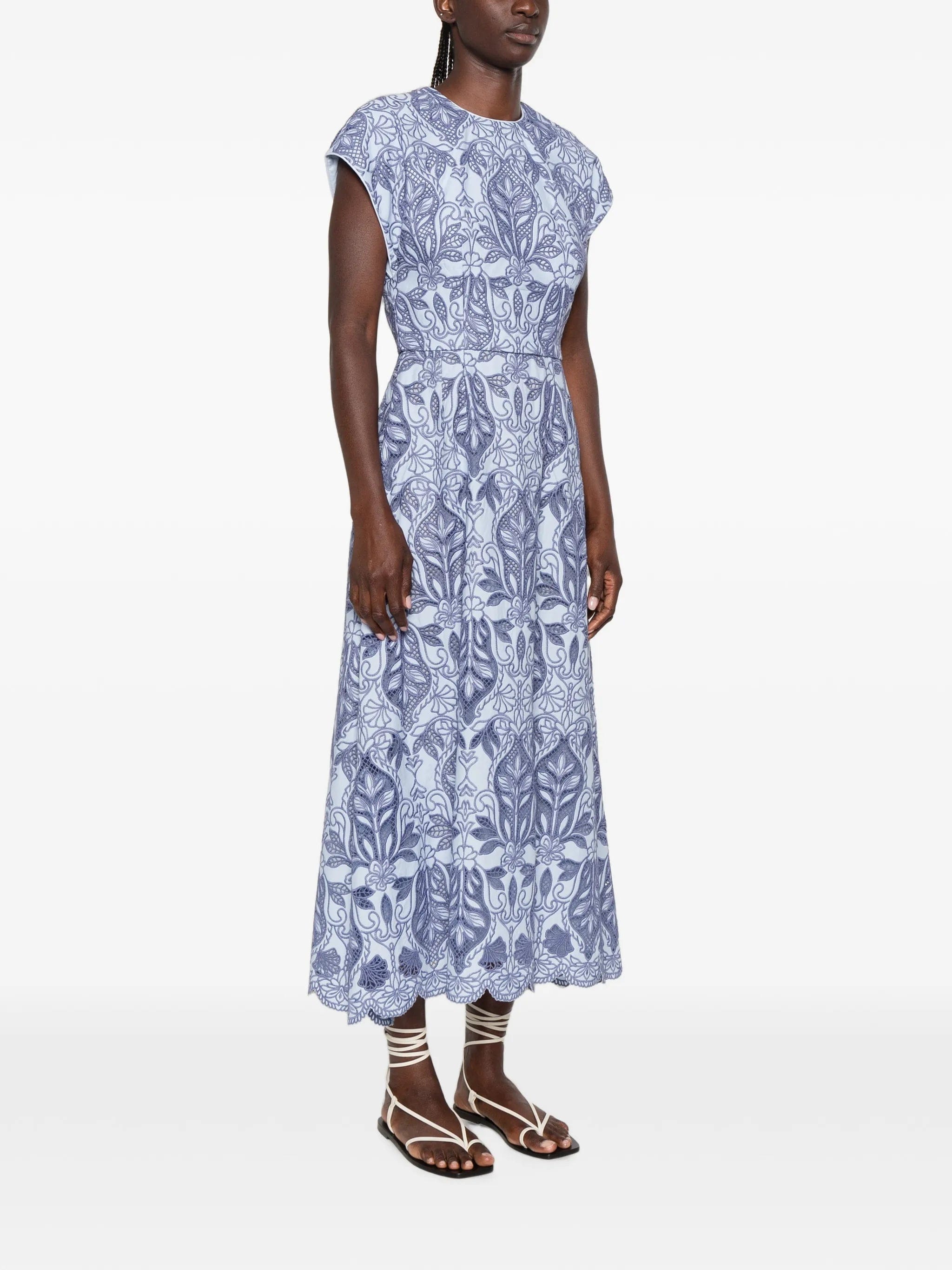 Rebecca Vallance Blooming Lanterns embroidered maxi dress
