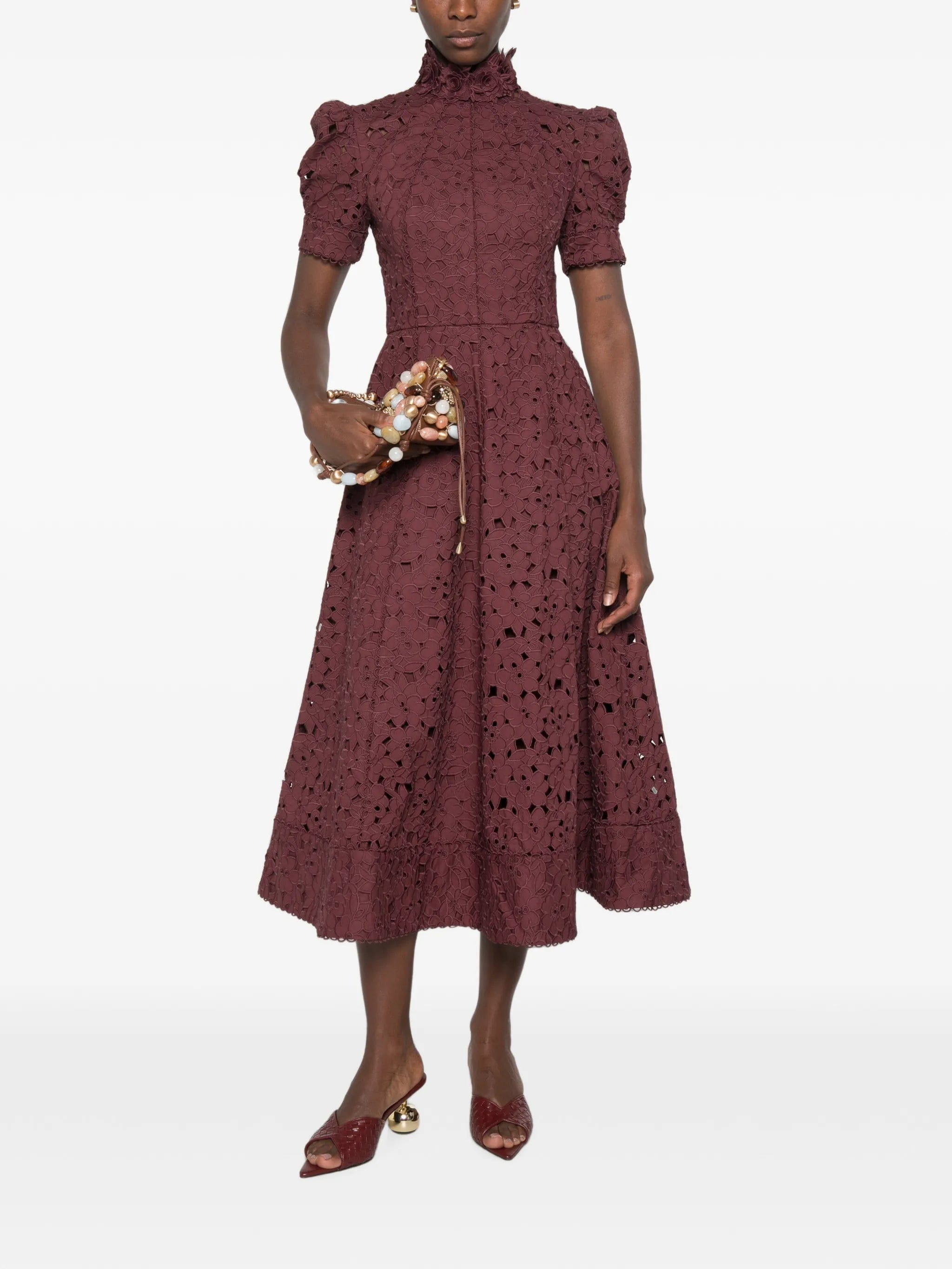 Rebecca Vallance Kitsu floral - lace midi dress