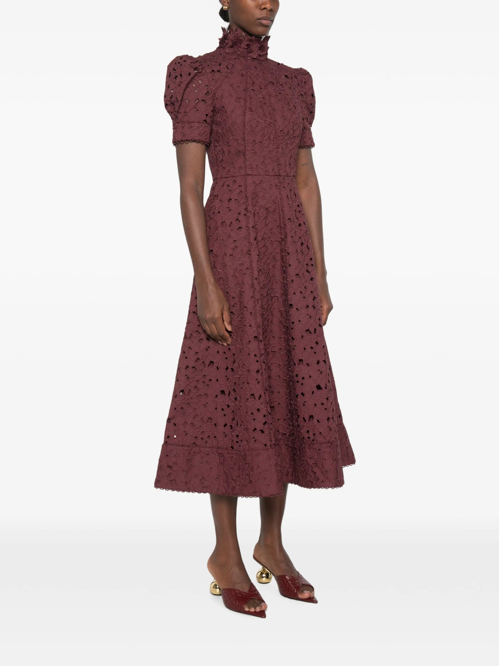 Rebecca Vallance Kitsu floral - lace midi dress