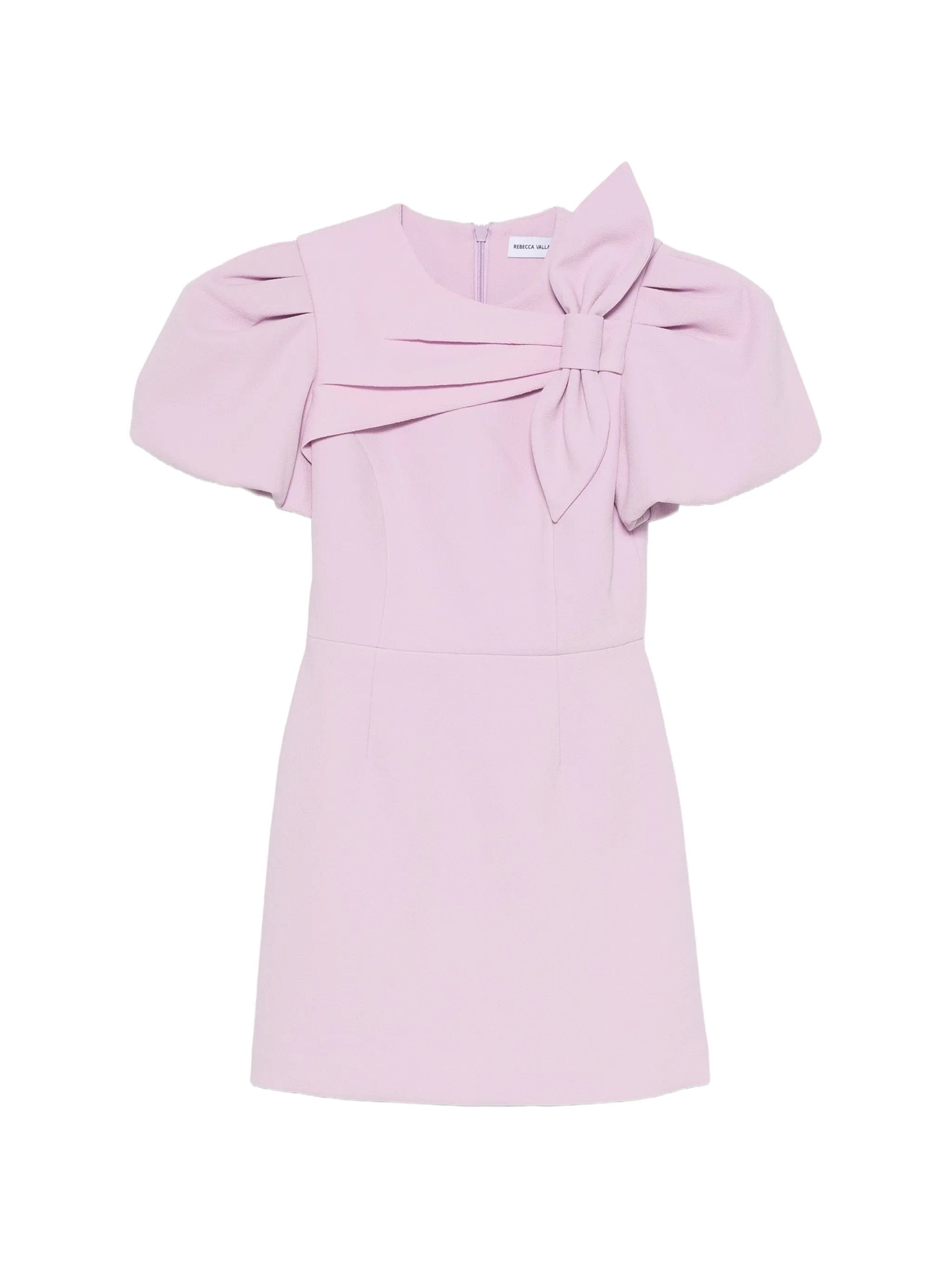 Rebecca Vallance Yolanda bow - detail puff - sleeve mini dress