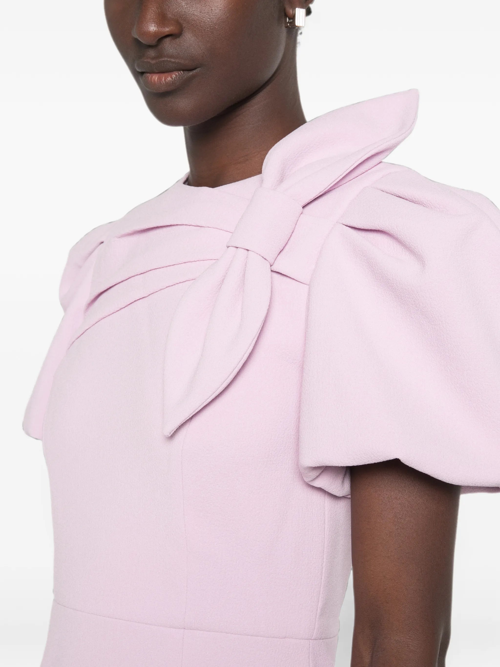 Rebecca Vallance Yolanda bow - detail puff - sleeve mini dress