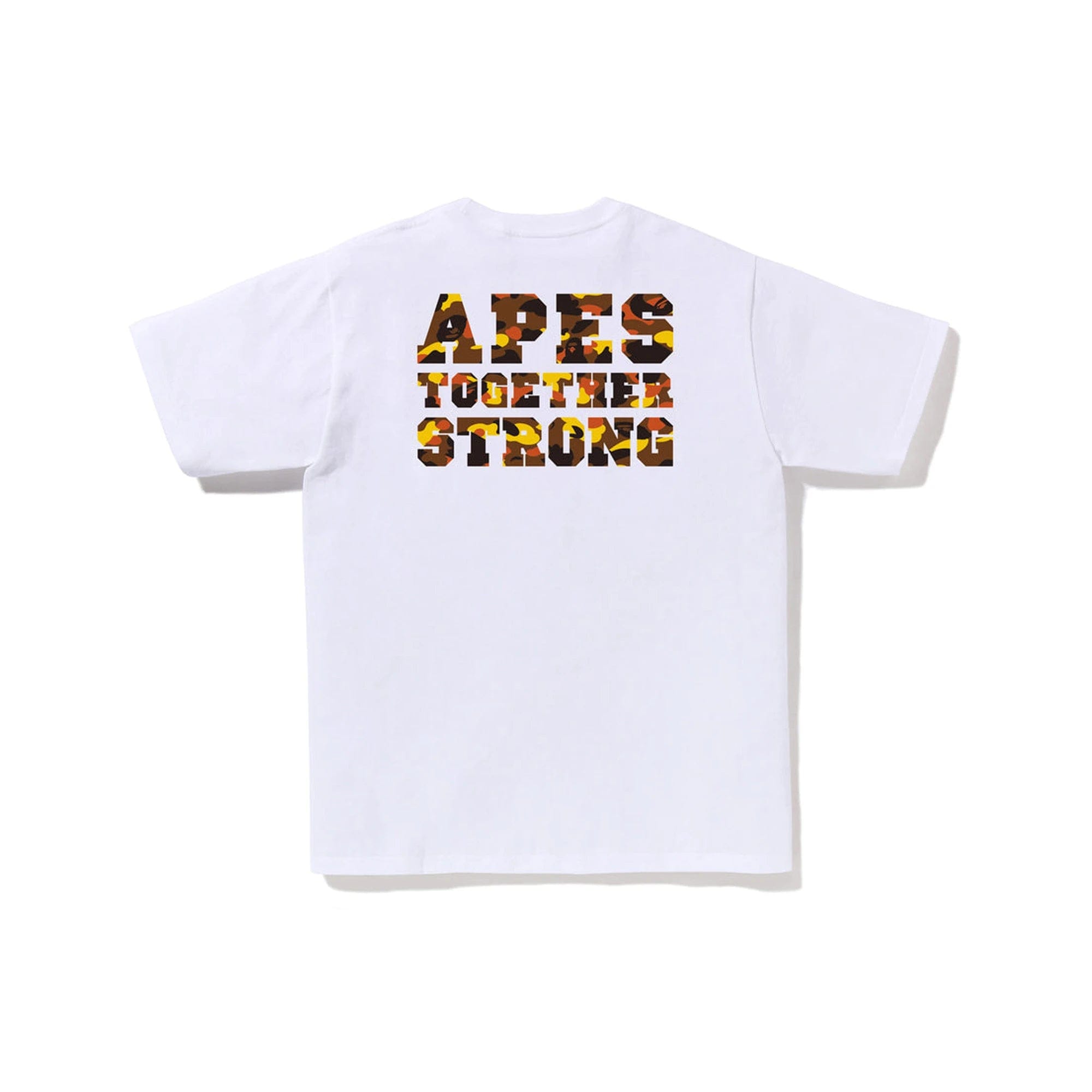 A Bathing Ape BAPE 1st Camo College Ats T-Shirt White / Orange