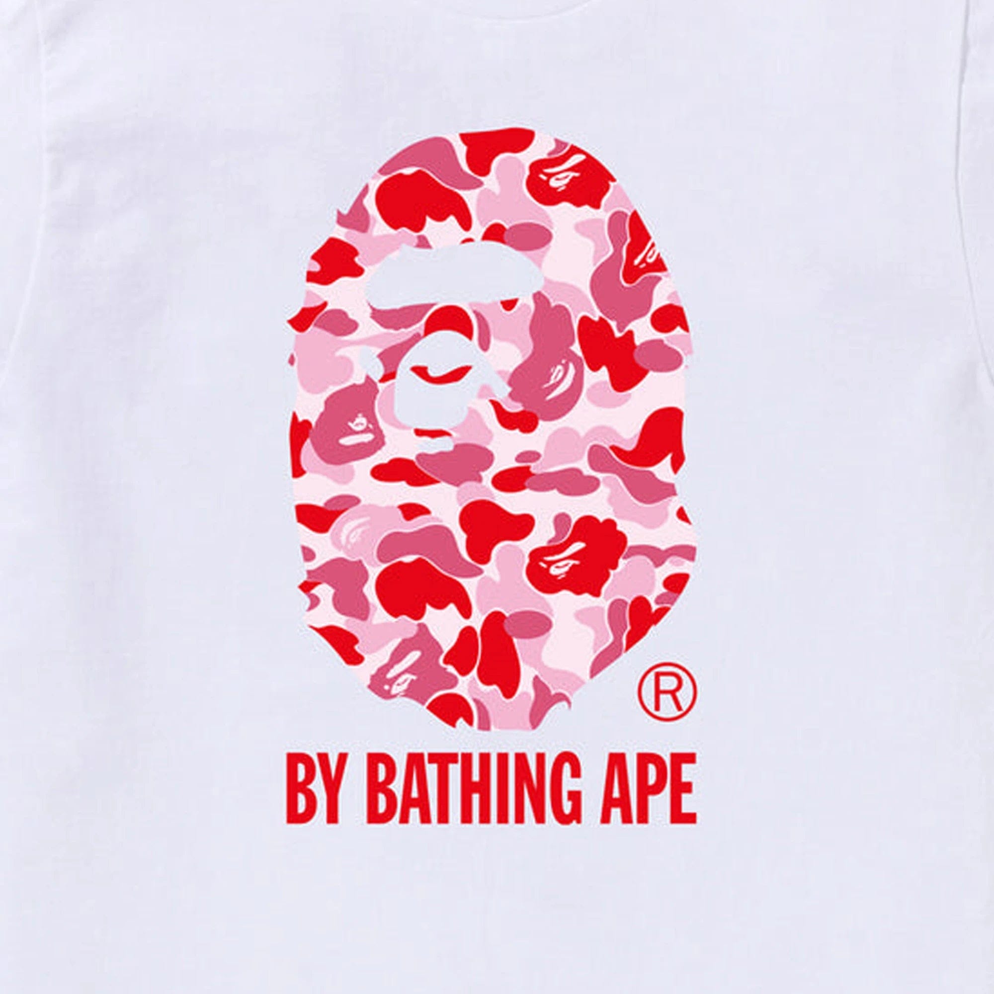 A Bathing Ape BAPE ABC Camo By Bathing Ape T-Shirt White / Pink