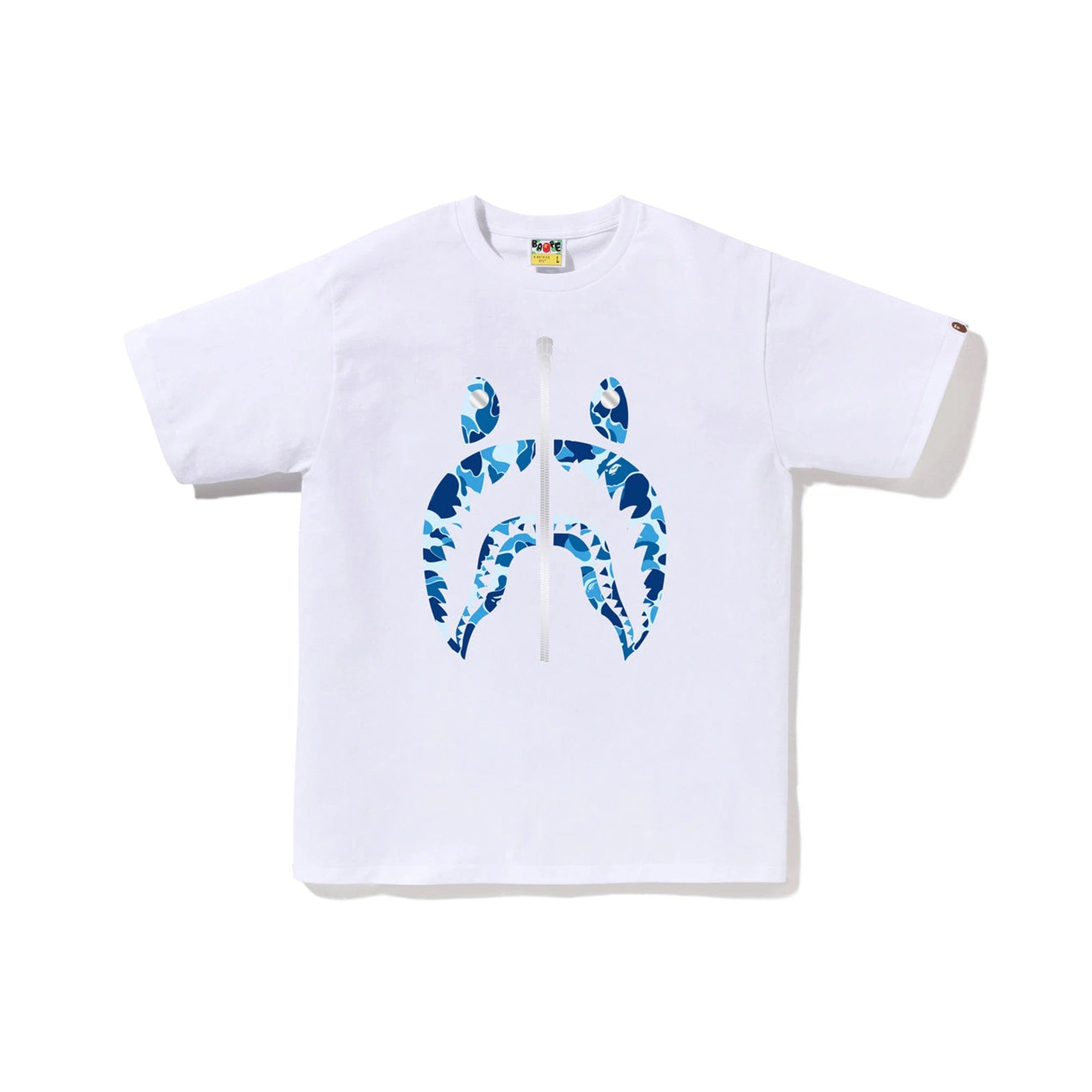 A Bathing Ape BAPE ABC Camo Shark T-Shirt White / Blue