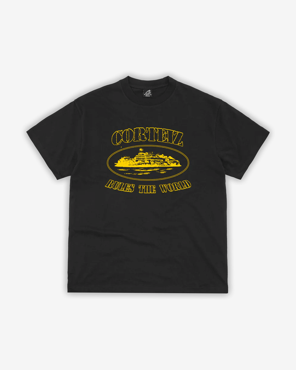 CORTEIZ OG ALCATRAZ BLACK YELLOW T-Shirt