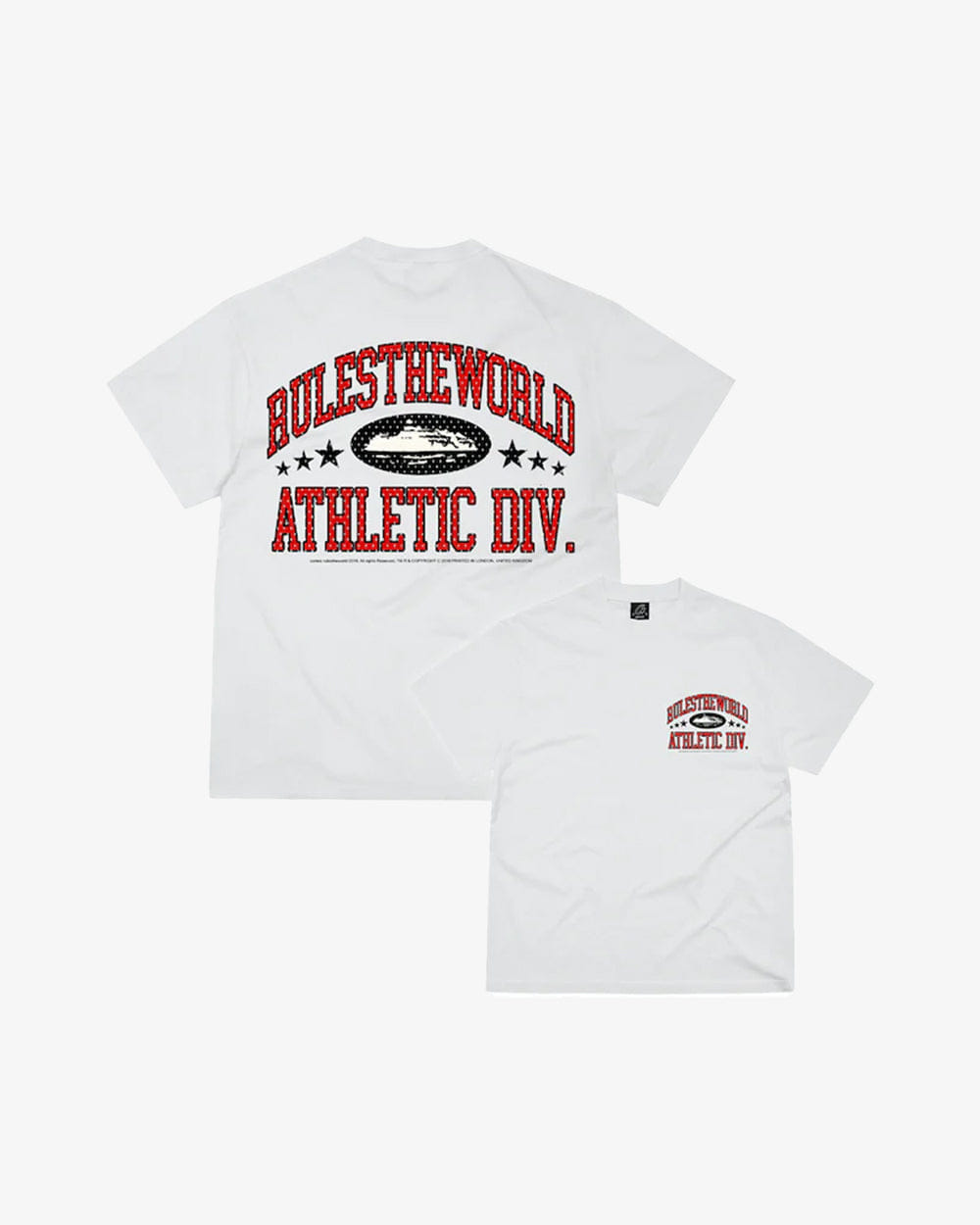 CORTEIZ RTW ATHLETIC DIVISION T-Shirt WHITE RED MEDIUM