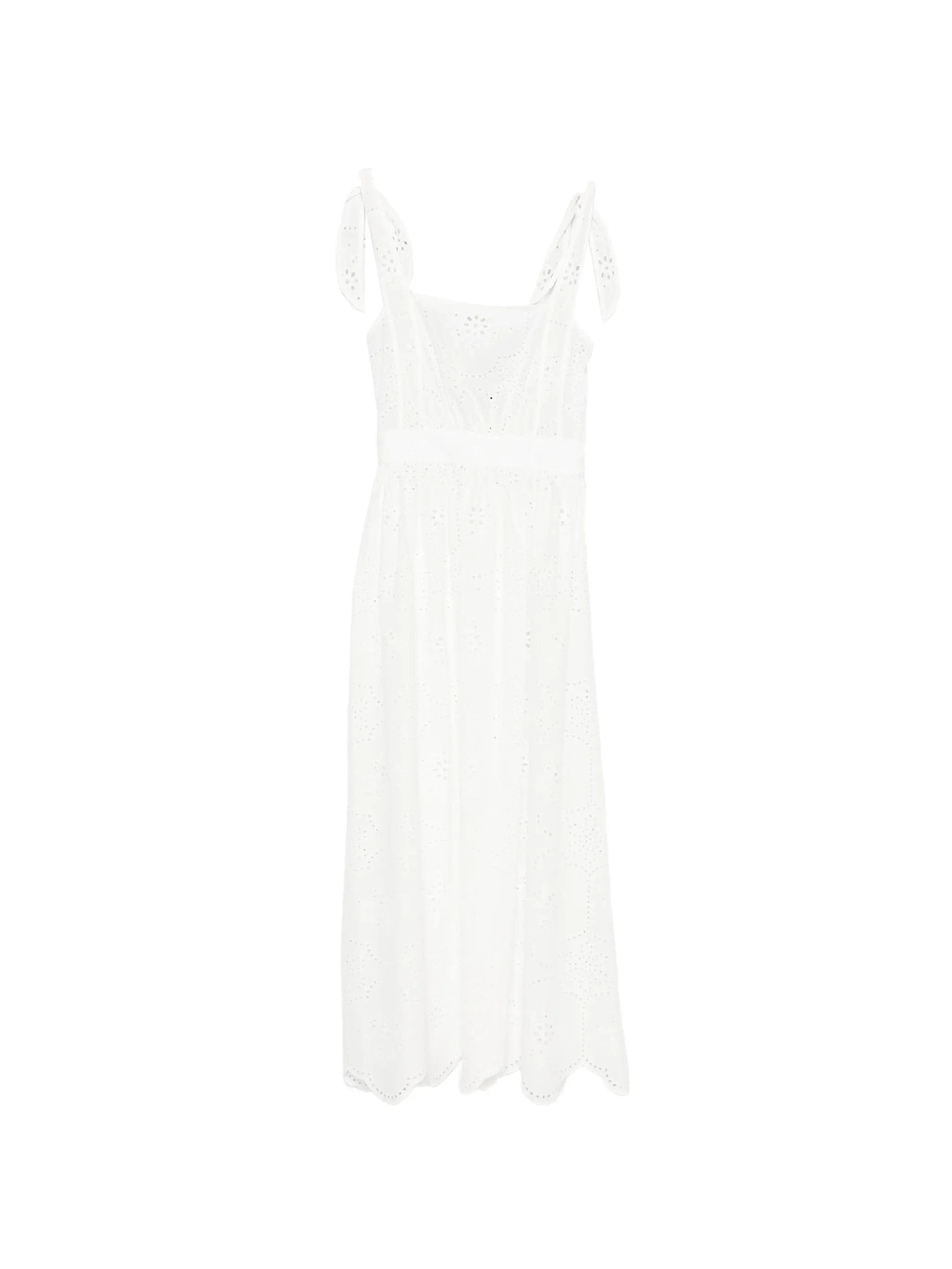 Matteau broderie - anglaise apron maxi dress