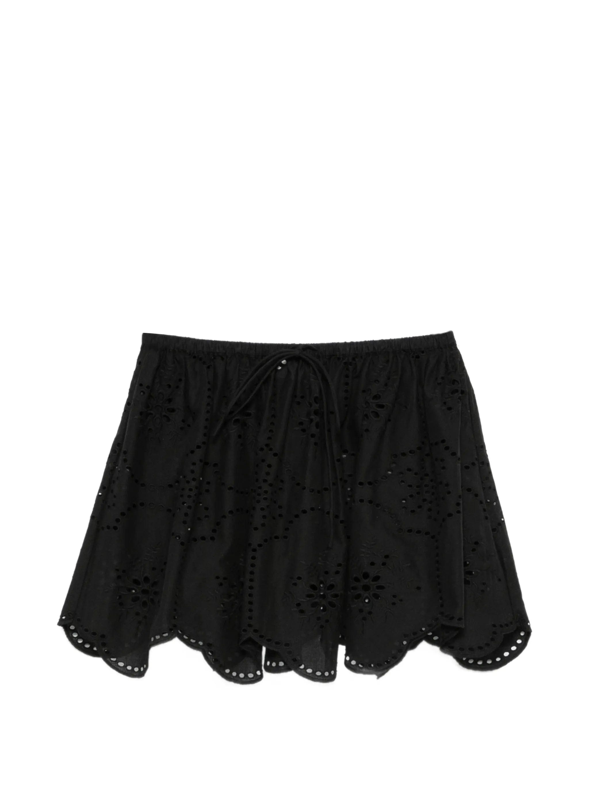 Matteau broderie scalloped - hem mini skirt