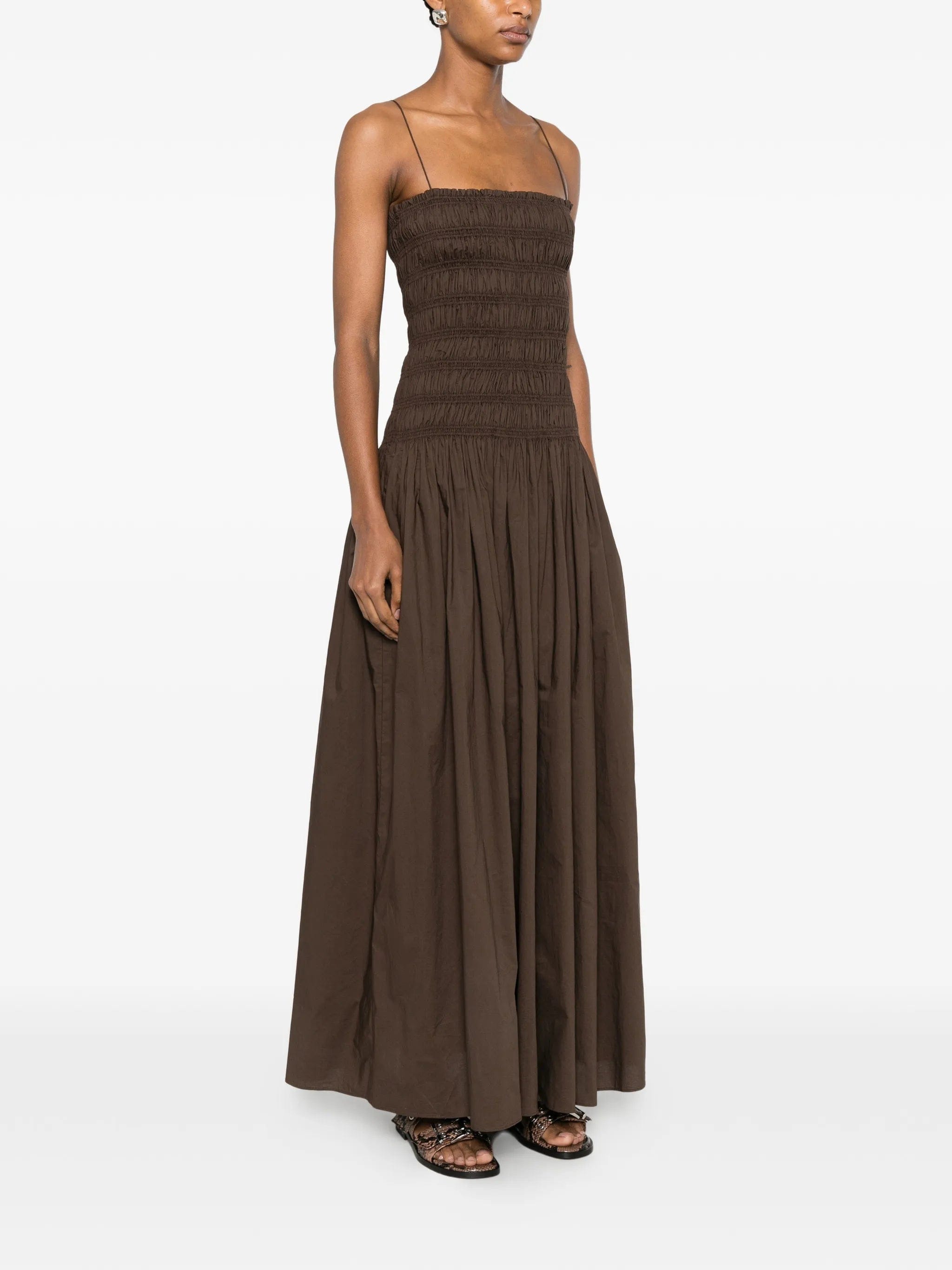 Matteau shirred drop - waist dress