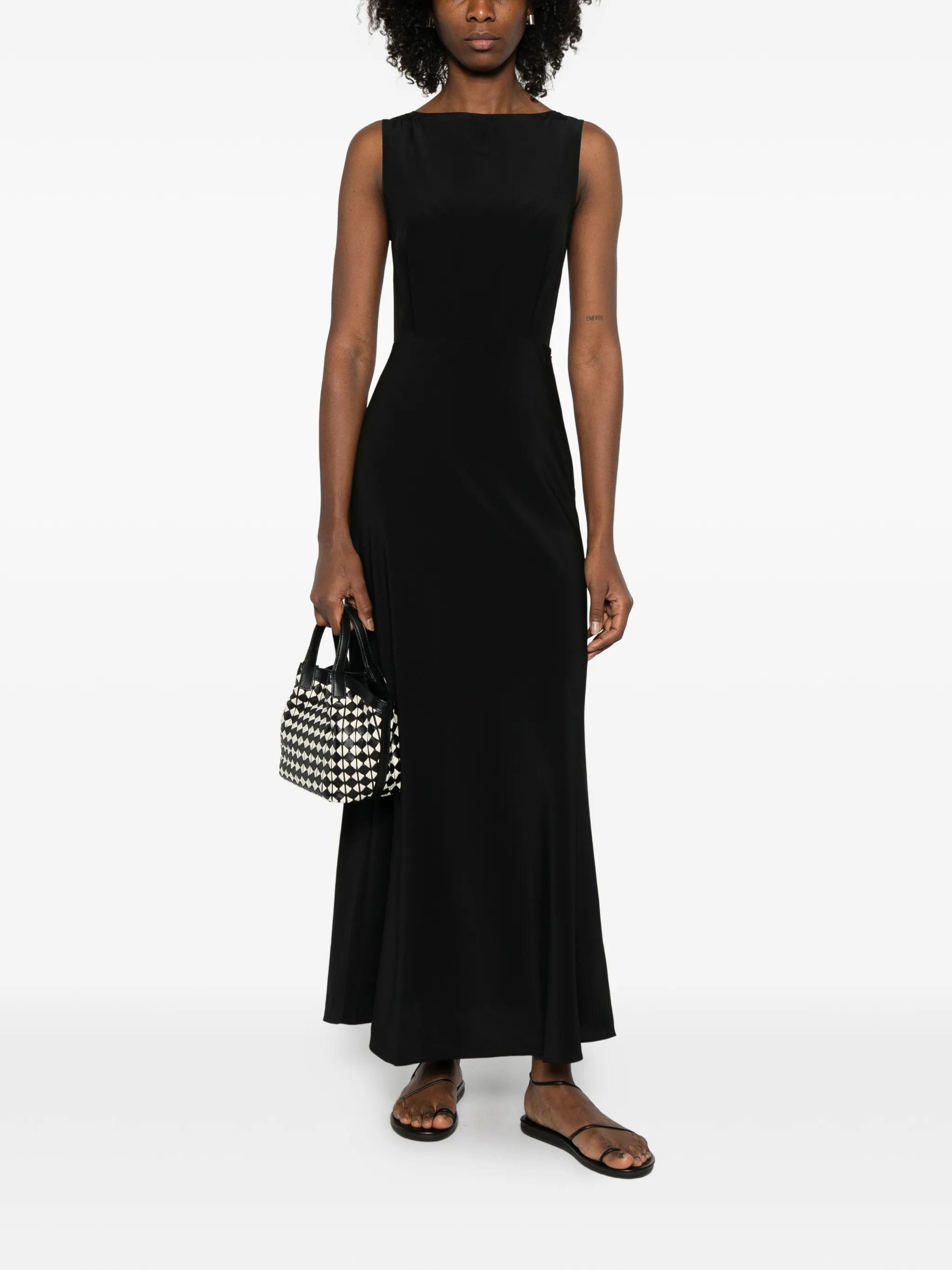 Matteau boat - neck maxi dress