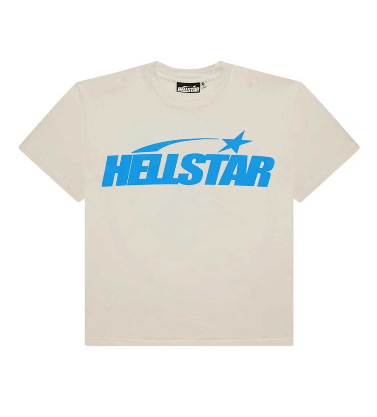 Hellstar Classic Logo Gel T-Shirt Cream/Blue