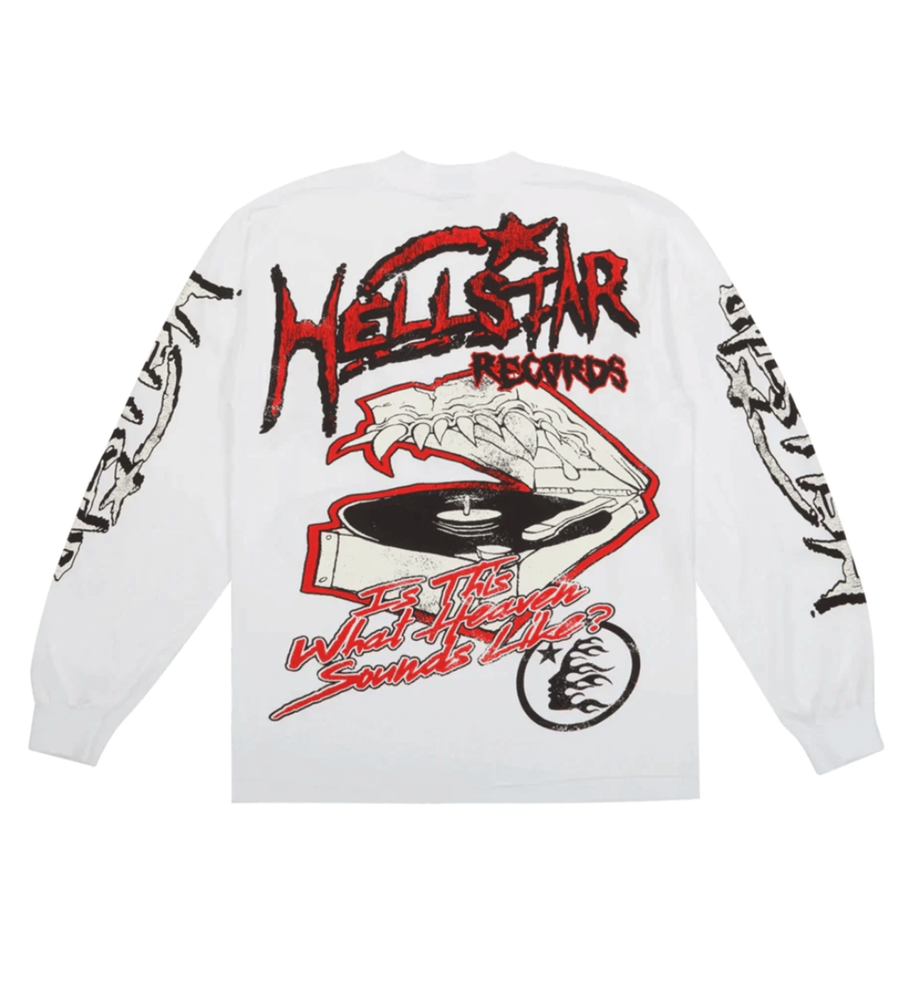 Hellstar Studios Records L/S T-Shirt White