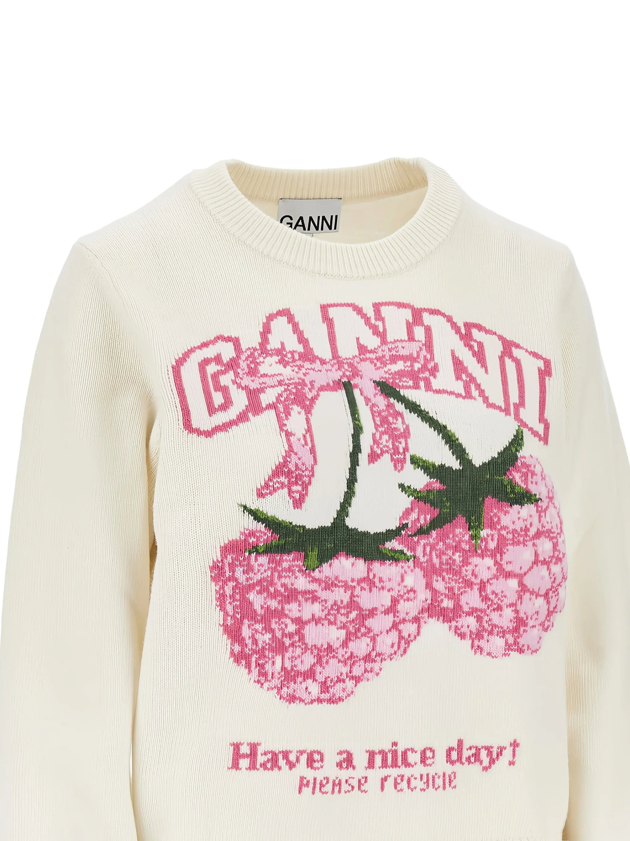 GANNI jumper in graphic wool