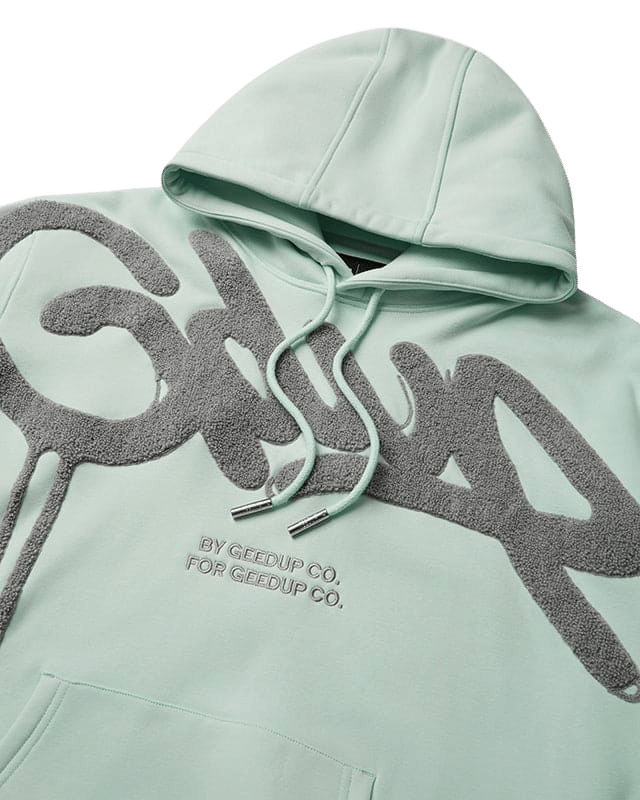 Geedup Handstyle Hoodie Teal Grey