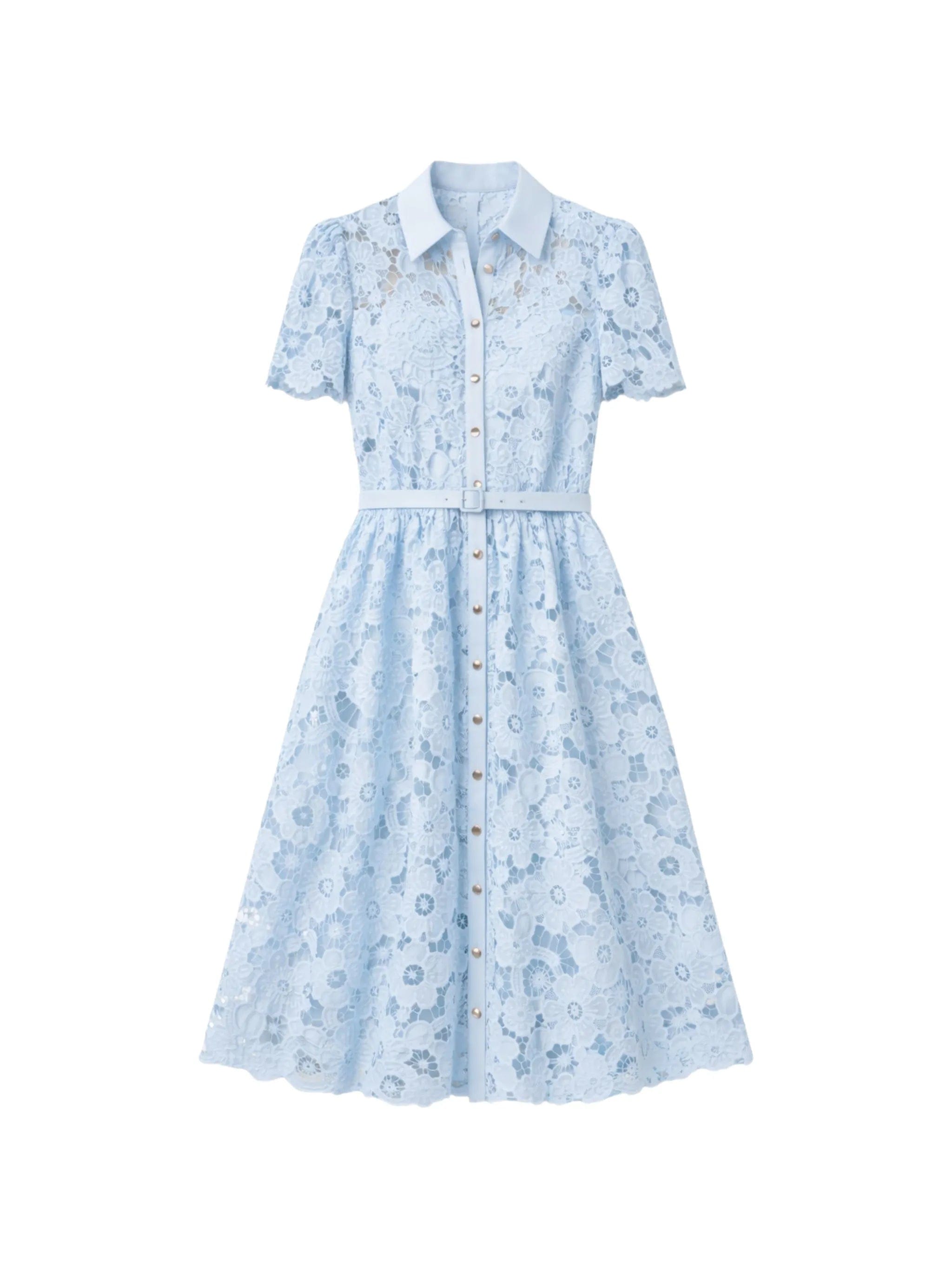 Self-Portrait belted midi dress