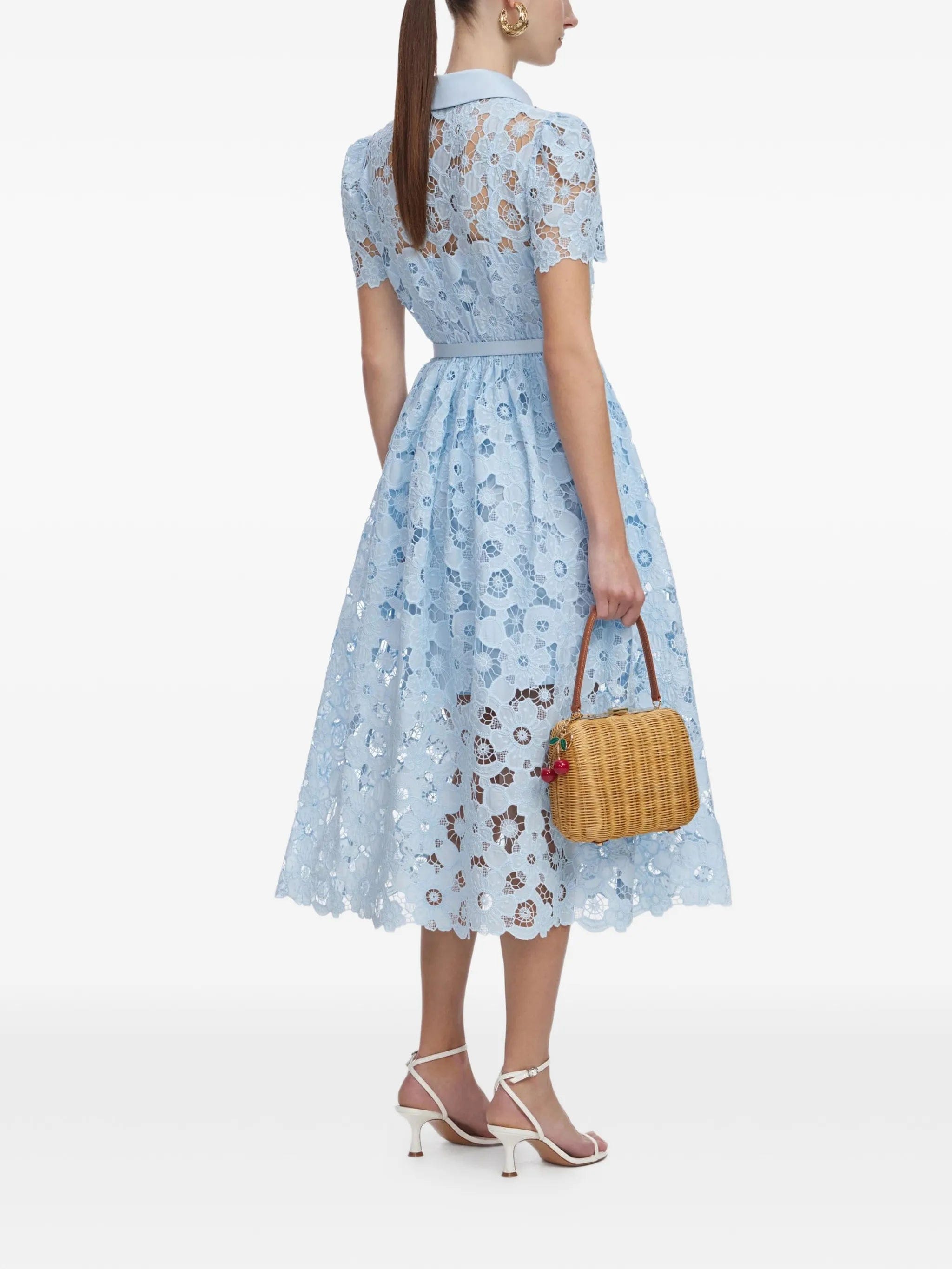 Self-Portrait belted midi dress