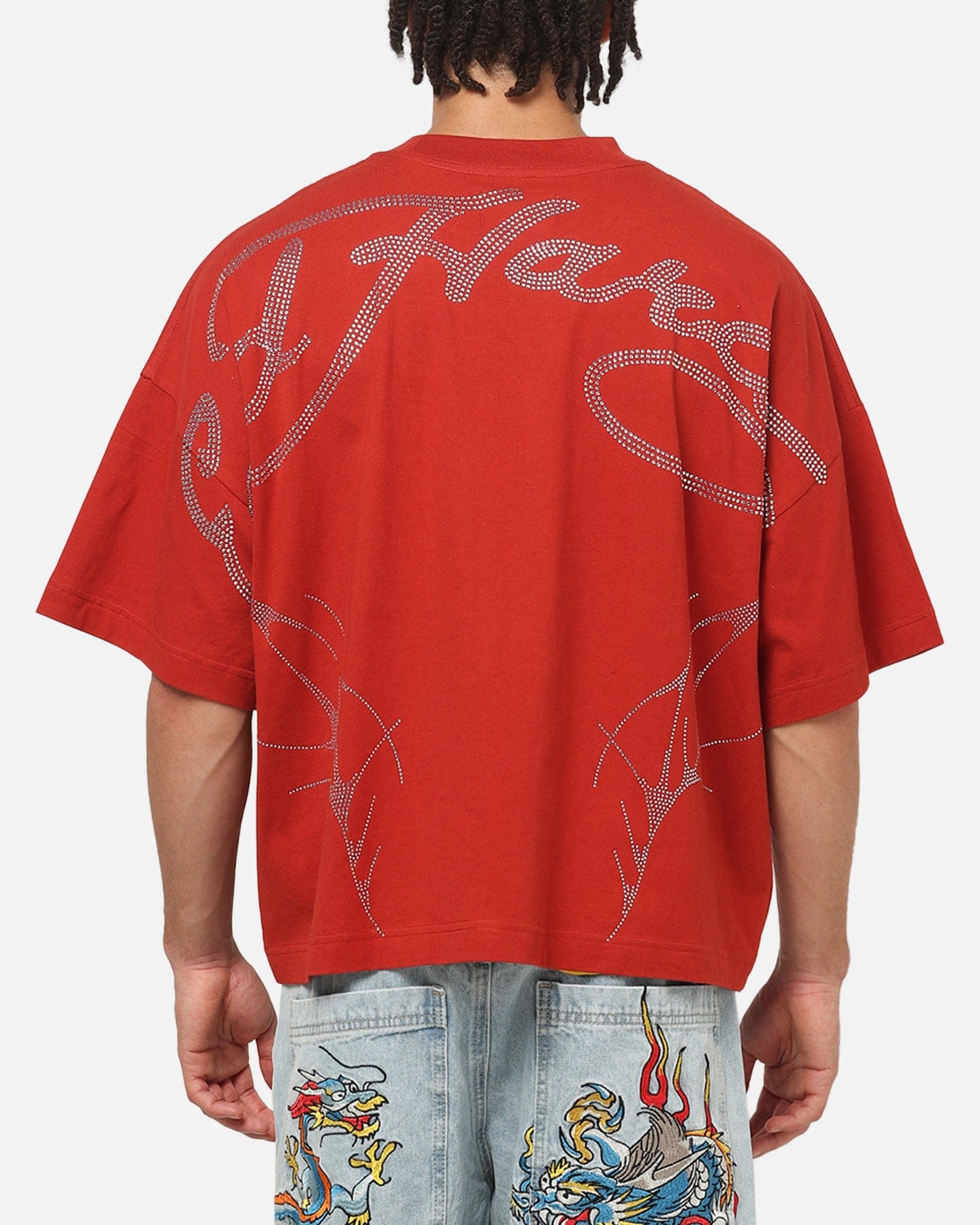 Ed Hardy Cyber Rhinestone T - Shirt Red