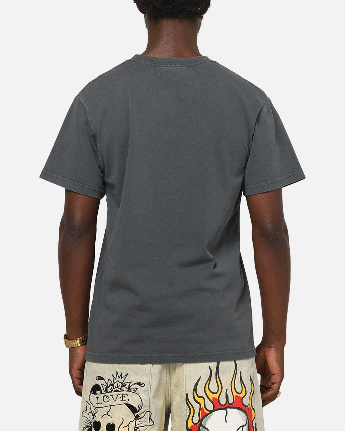 Ed Hardy Euro Fitted T - Shirt Charcoal