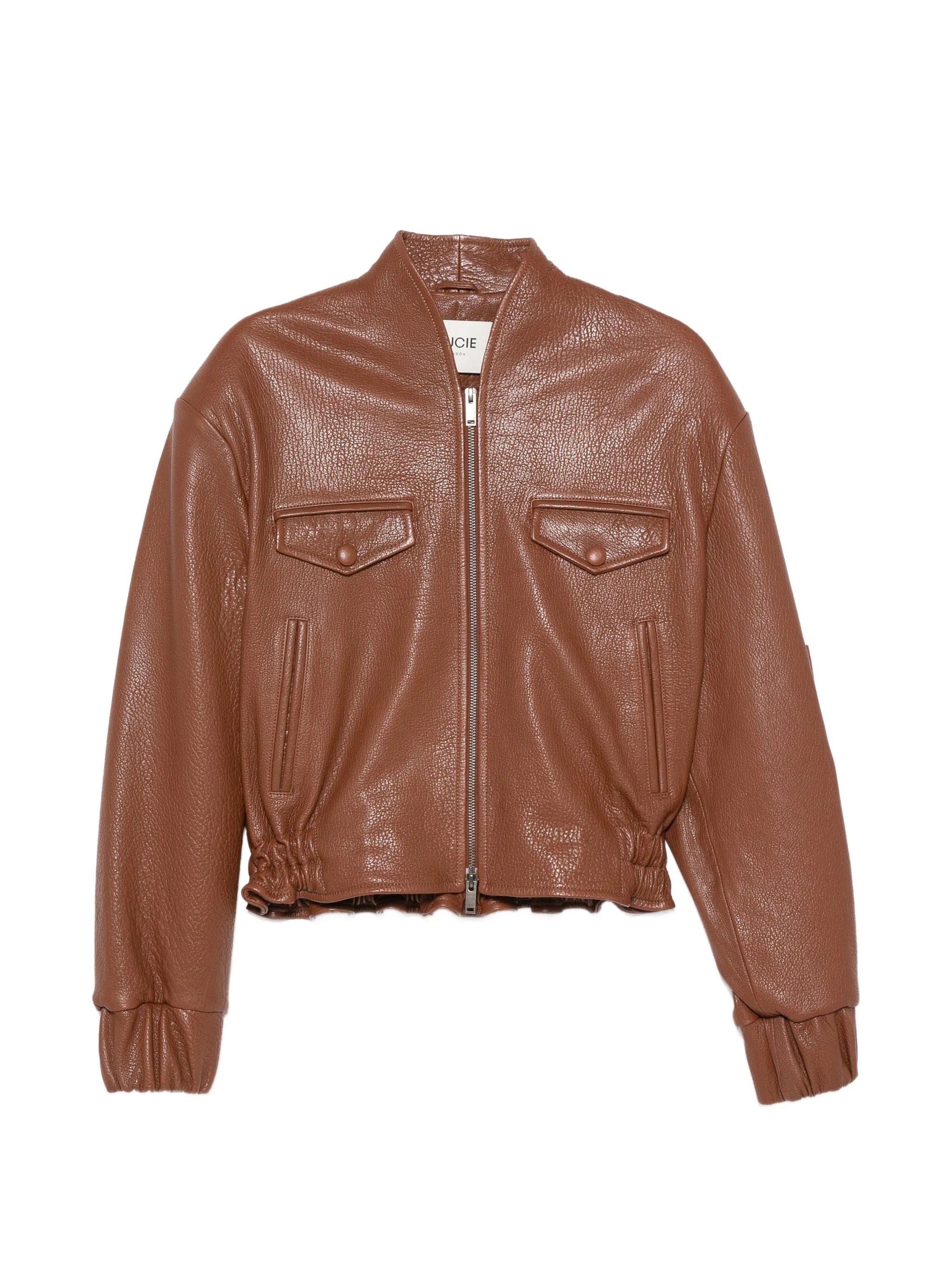 Ducie Frankie pebbled leather jacket