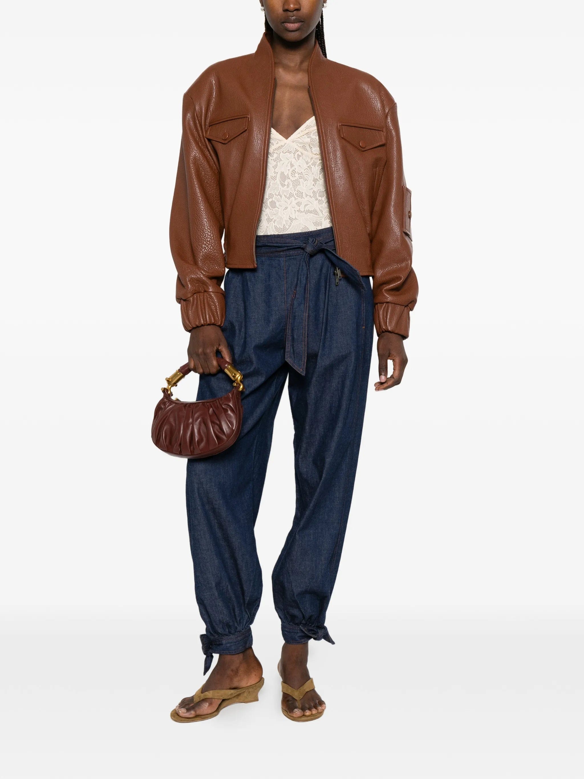 Ducie Frankie pebbled leather jacket
