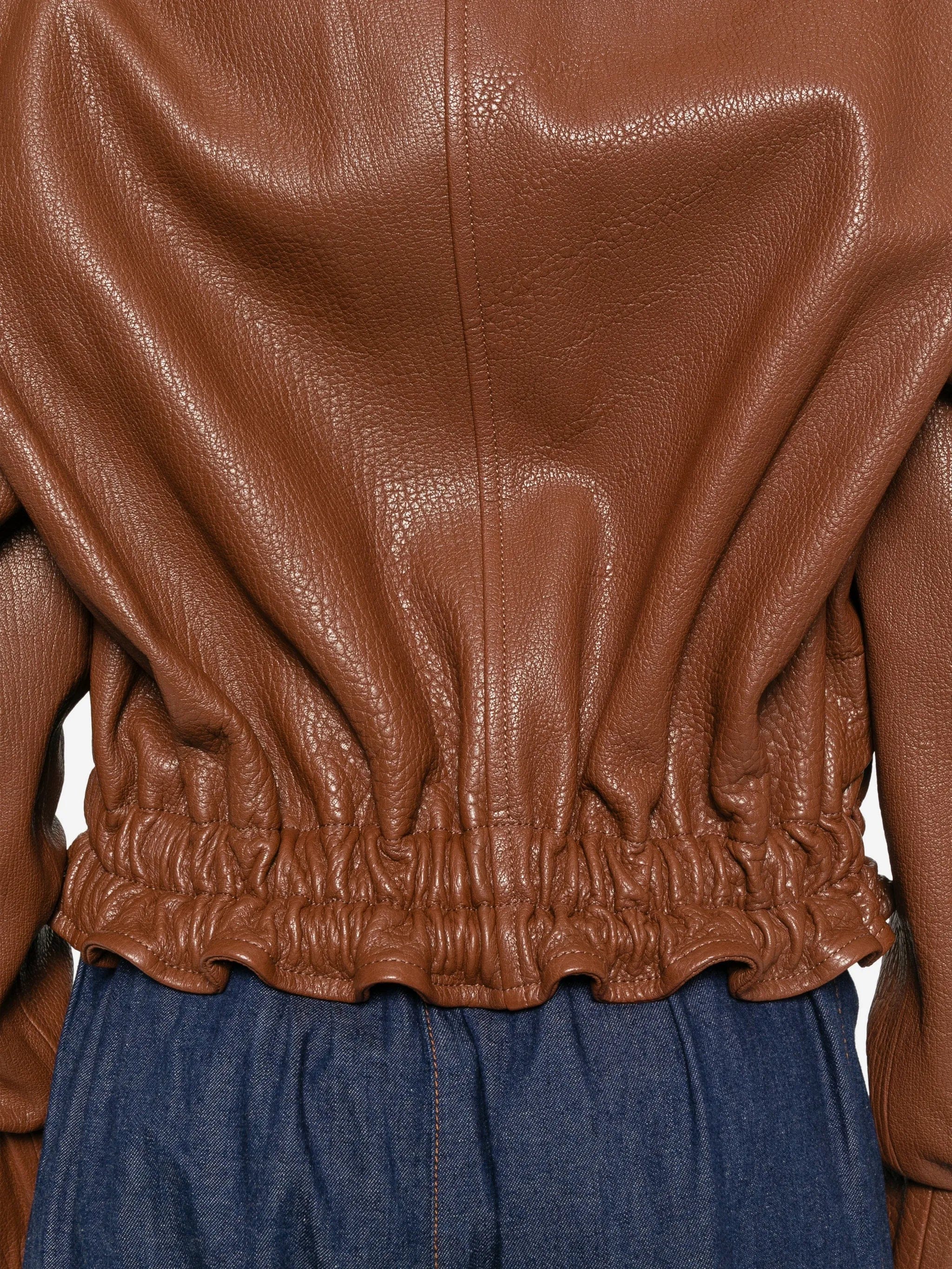 Ducie Frankie pebbled leather jacket