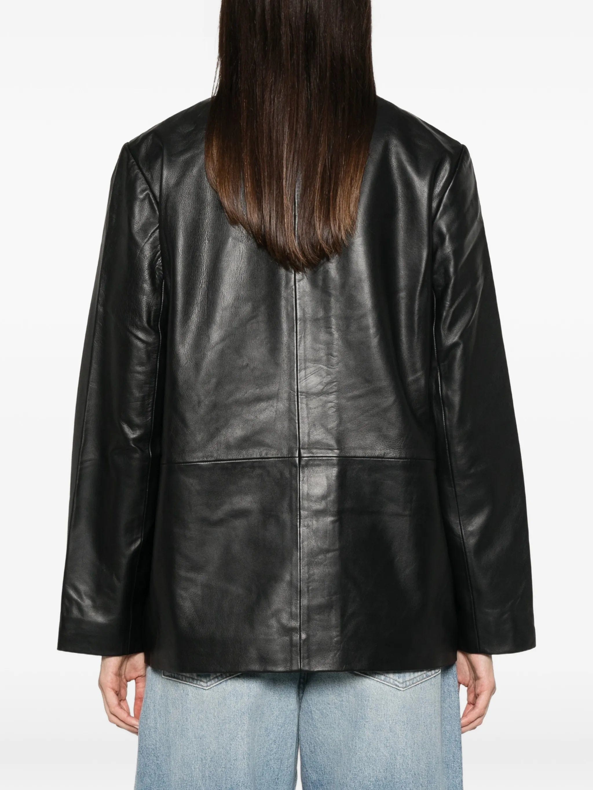 St. Agni flap - pocket leather jacket