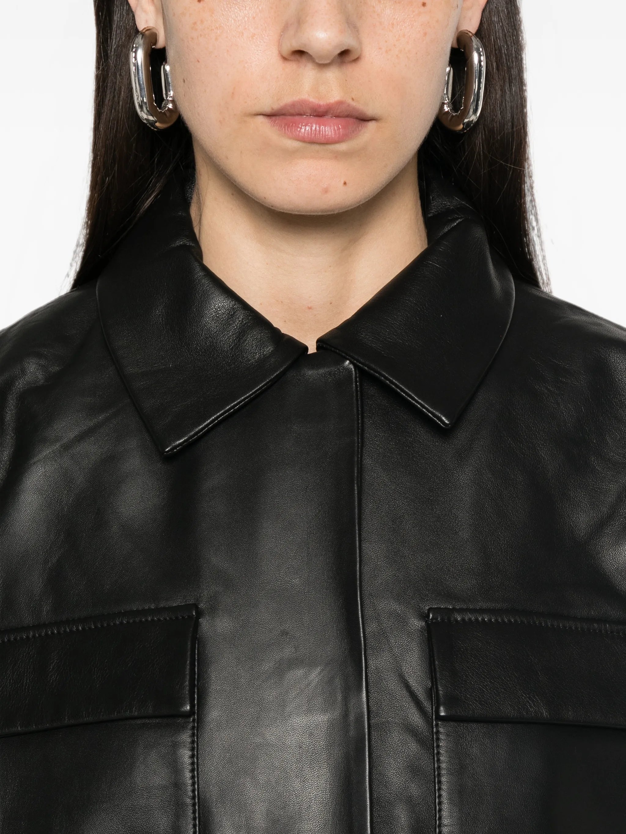 St. Agni flap - pocket leather jacket