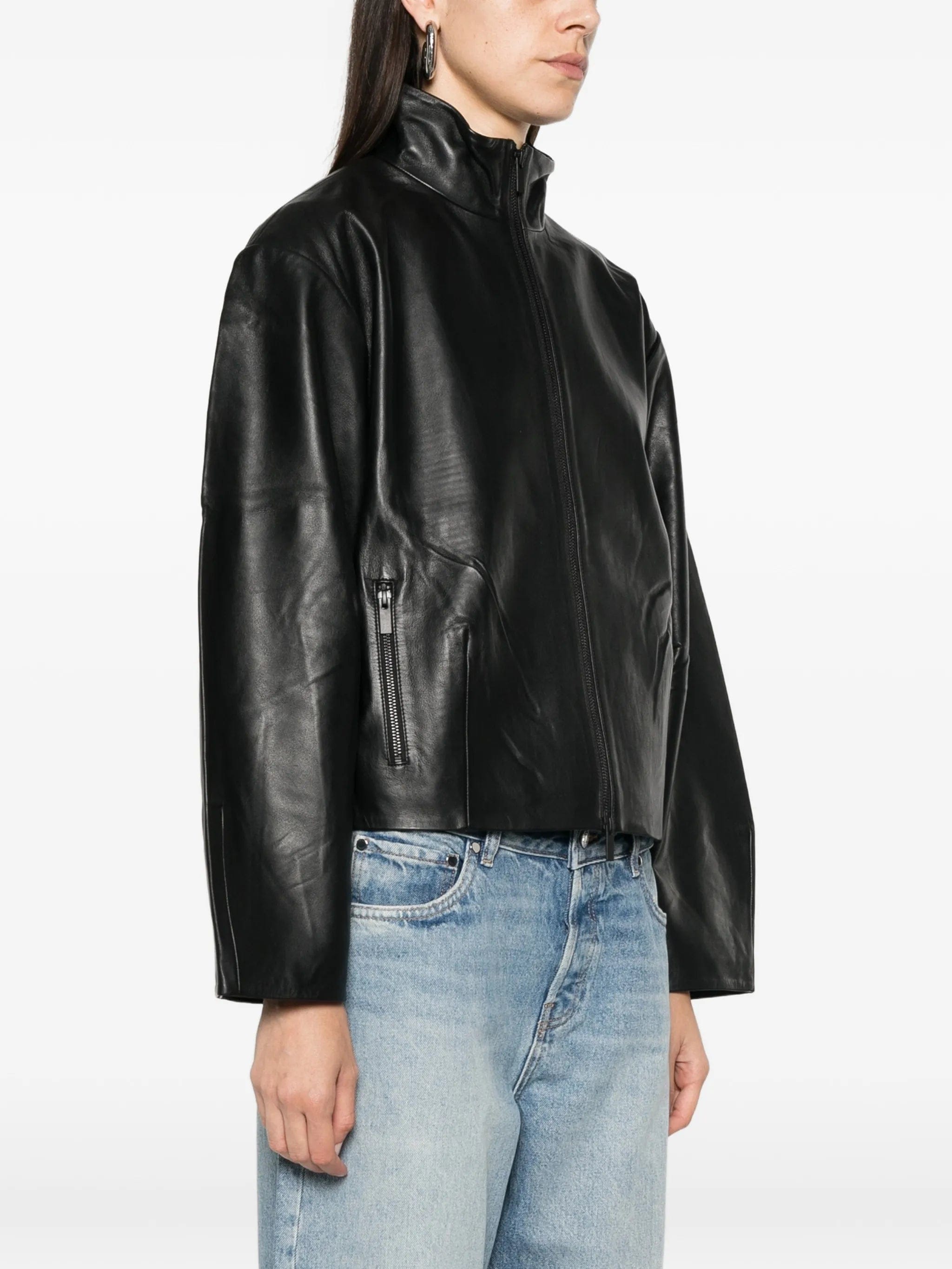 St. Agni Cocoon leather jacket