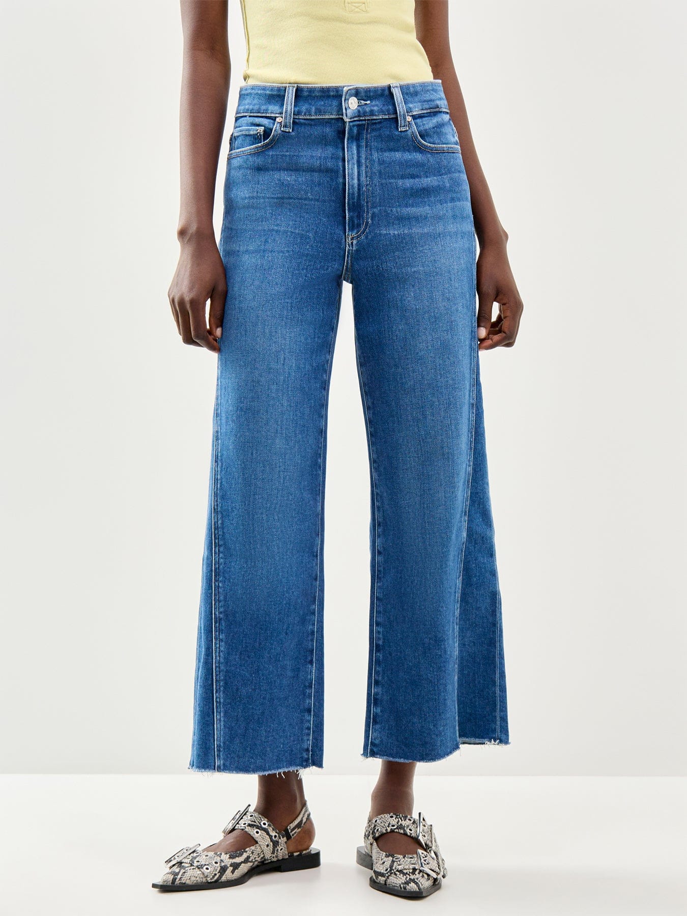 Paige Anessa Wide Leg Jeans Blue
