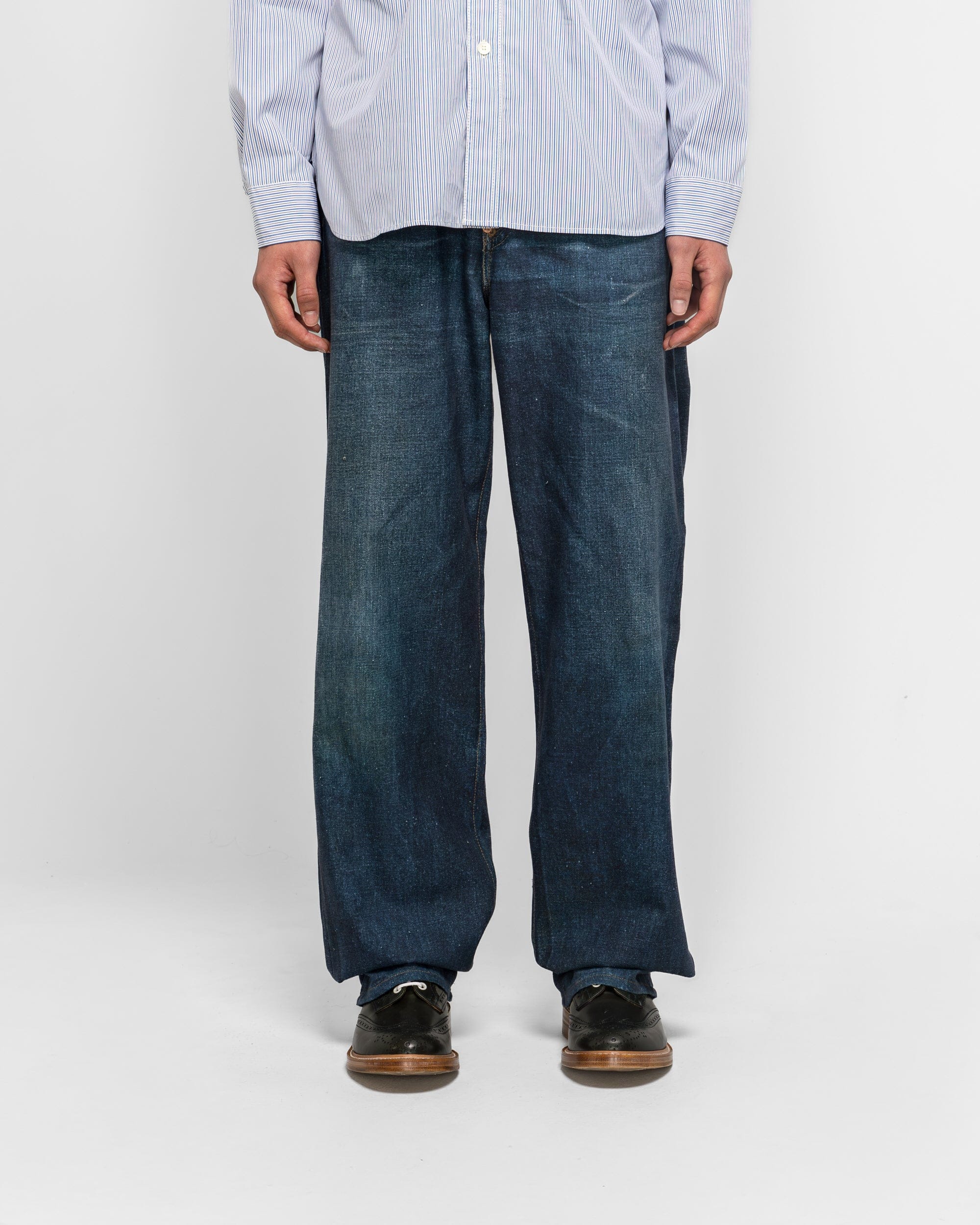 Junya Watanabe MAN Linen Oxford Printed Trousers x Levi's - Indigo