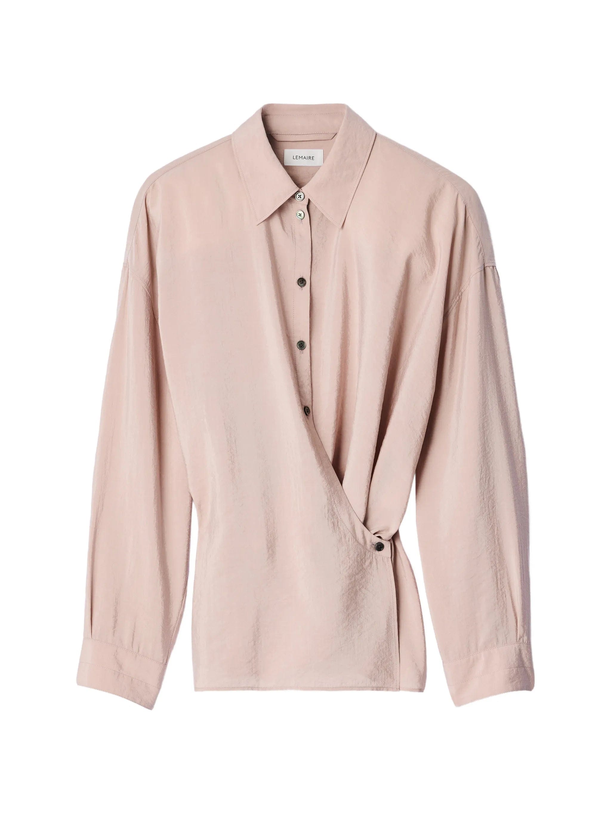 Lemaire straight collar Twisted shirt in dry silk
