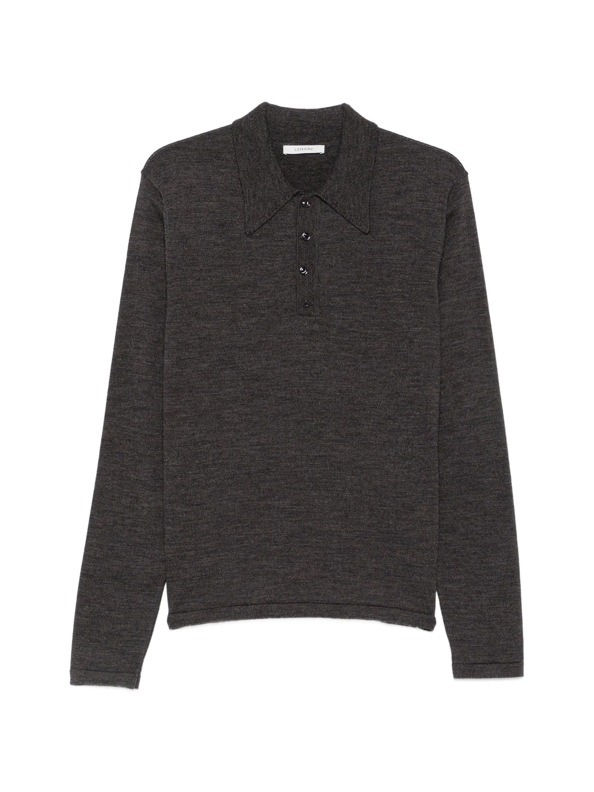 Lemaire long - sleeve wool polo shirt