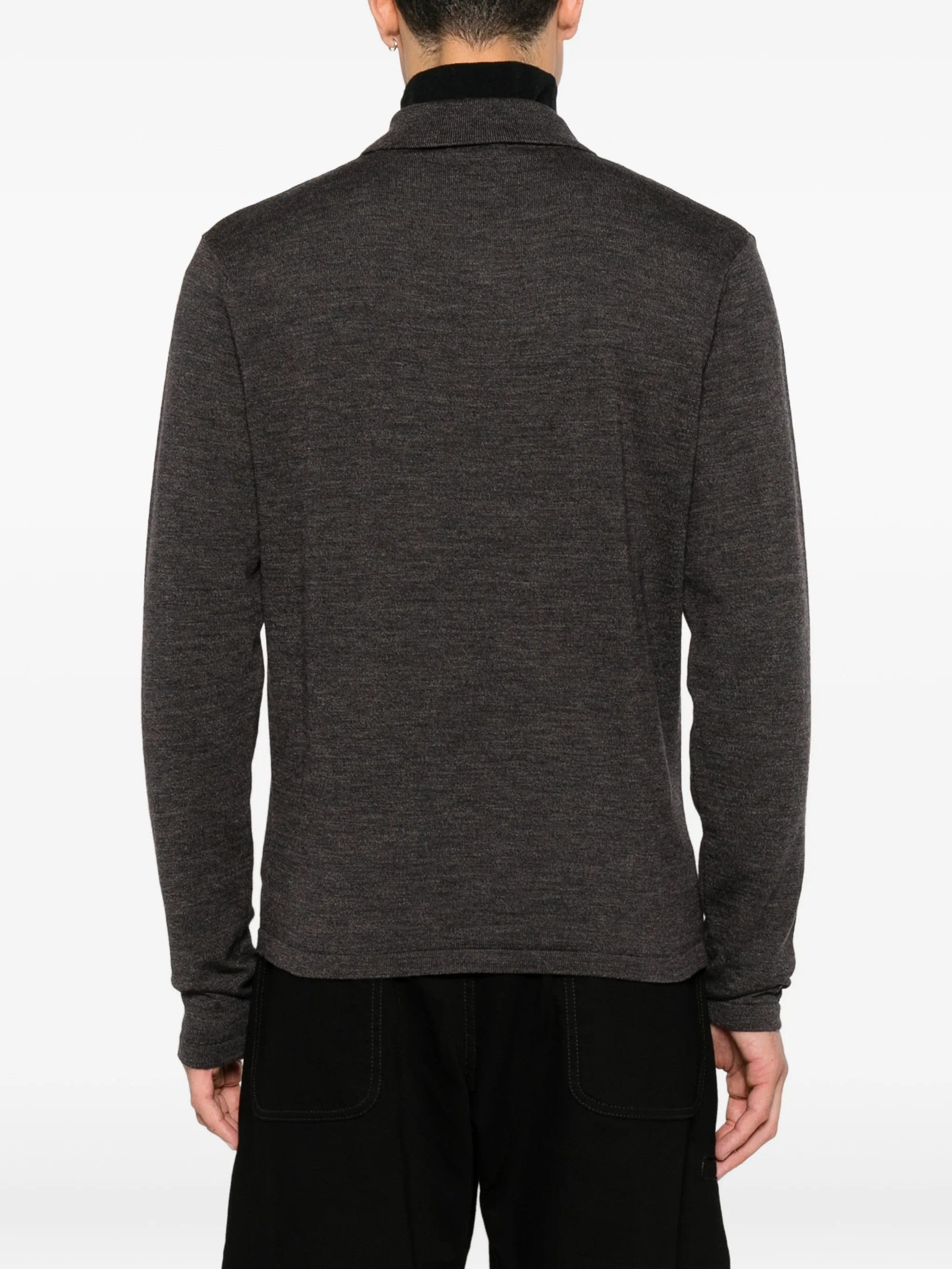 Lemaire long - sleeve wool polo shirt