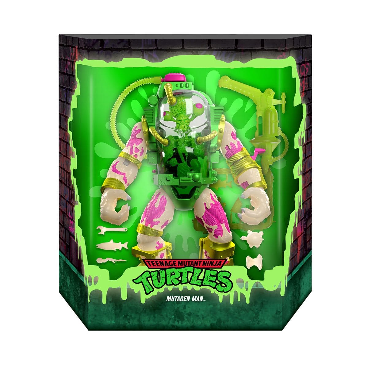 Super 7 Teenage Mutant Ninja Turtles Ultimates GITD Mutagen Man Exclusive Action Figure