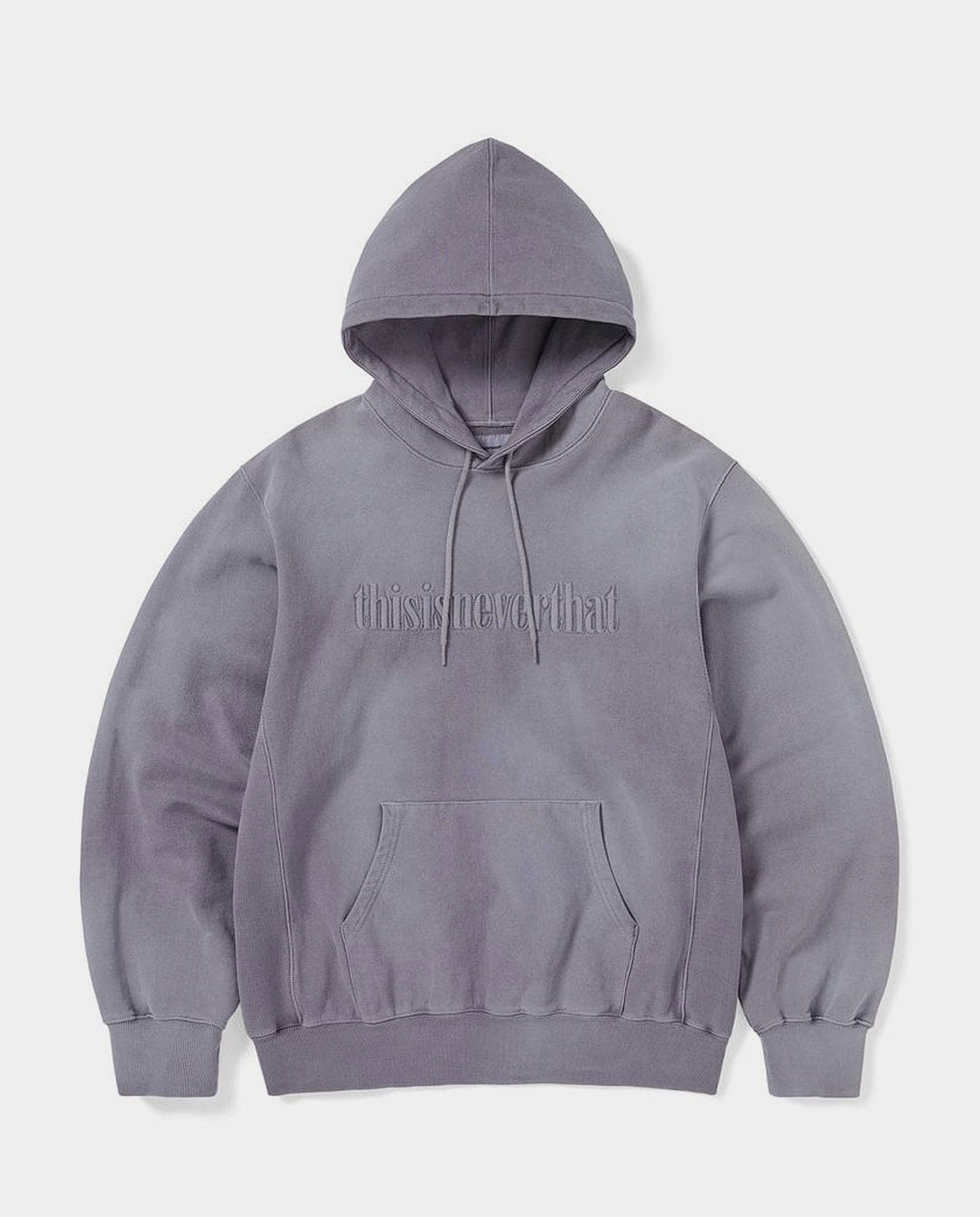 Thisisneverthat - Overdyed Embroidery Hoodie - Faded Purple