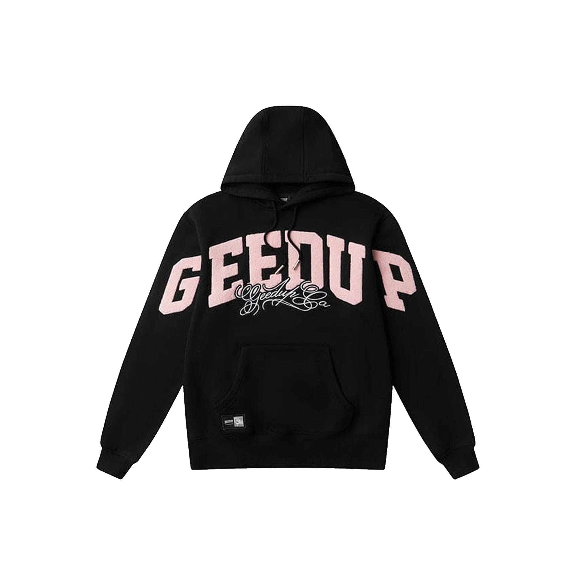 Geedup Team Logo Script Hoodie Black / Dusty Pink (2025)