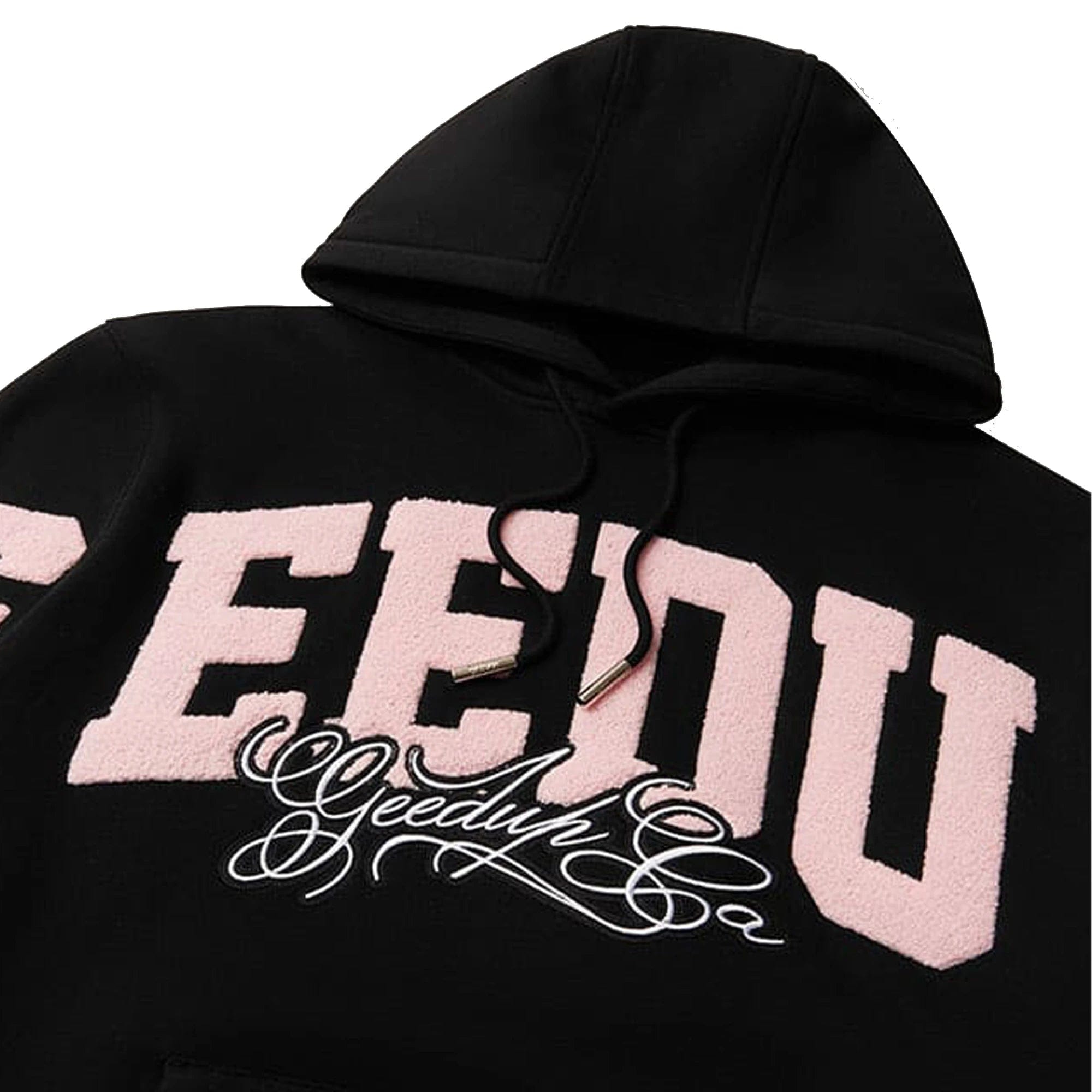 Geedup Team Logo Script Hoodie Black / Dusty Pink (2025)
